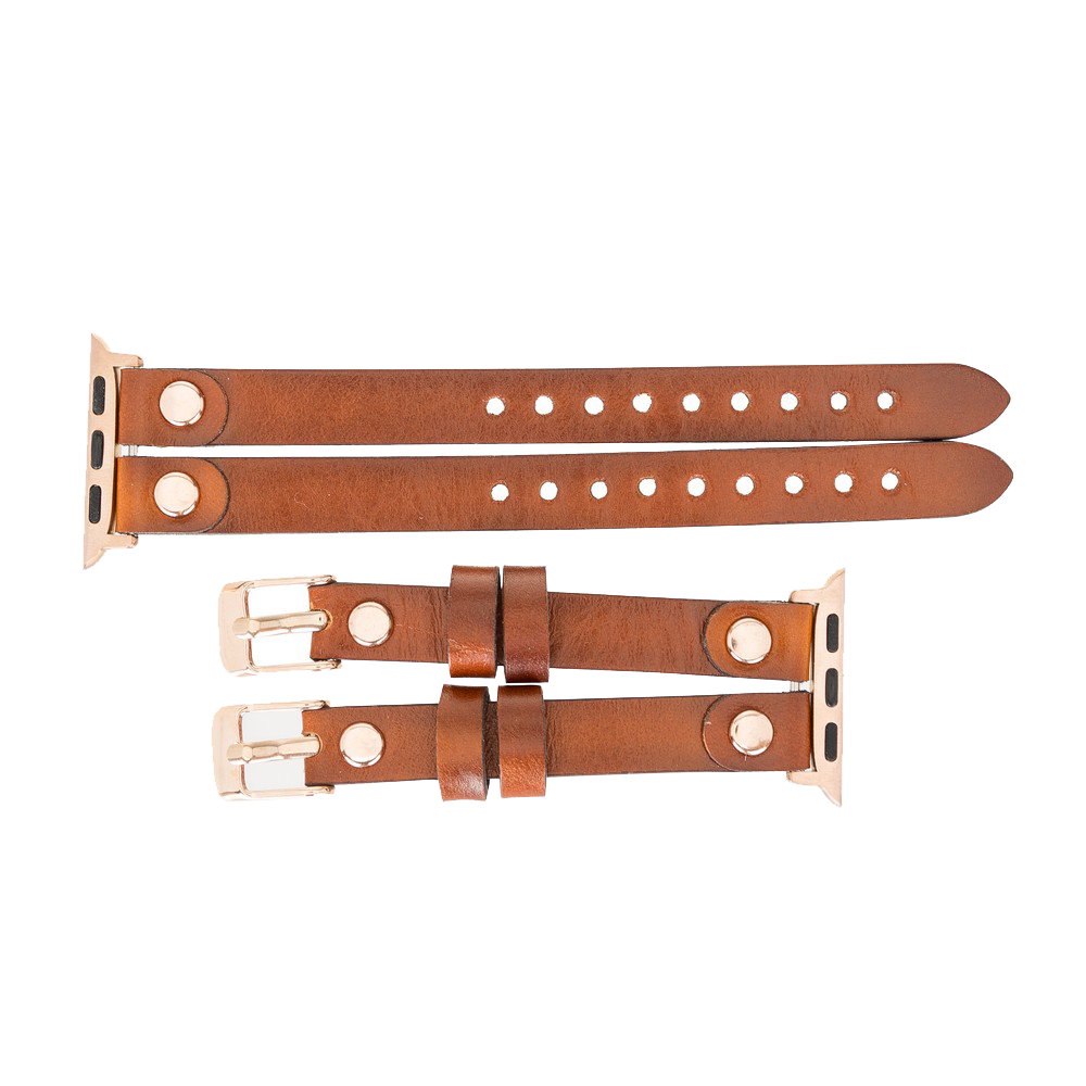 LupinnyLeather ELY Double Watch Band for Apple and Fitbit Versa 3 2 & 1