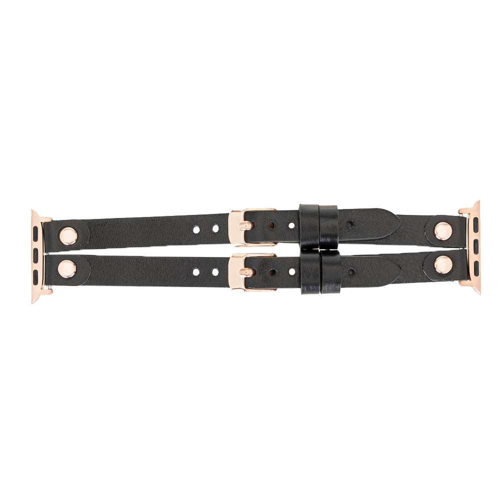 LupinnyLeather ELY Double Watch Band for Apple and Fitbit Versa 3 2 & 1