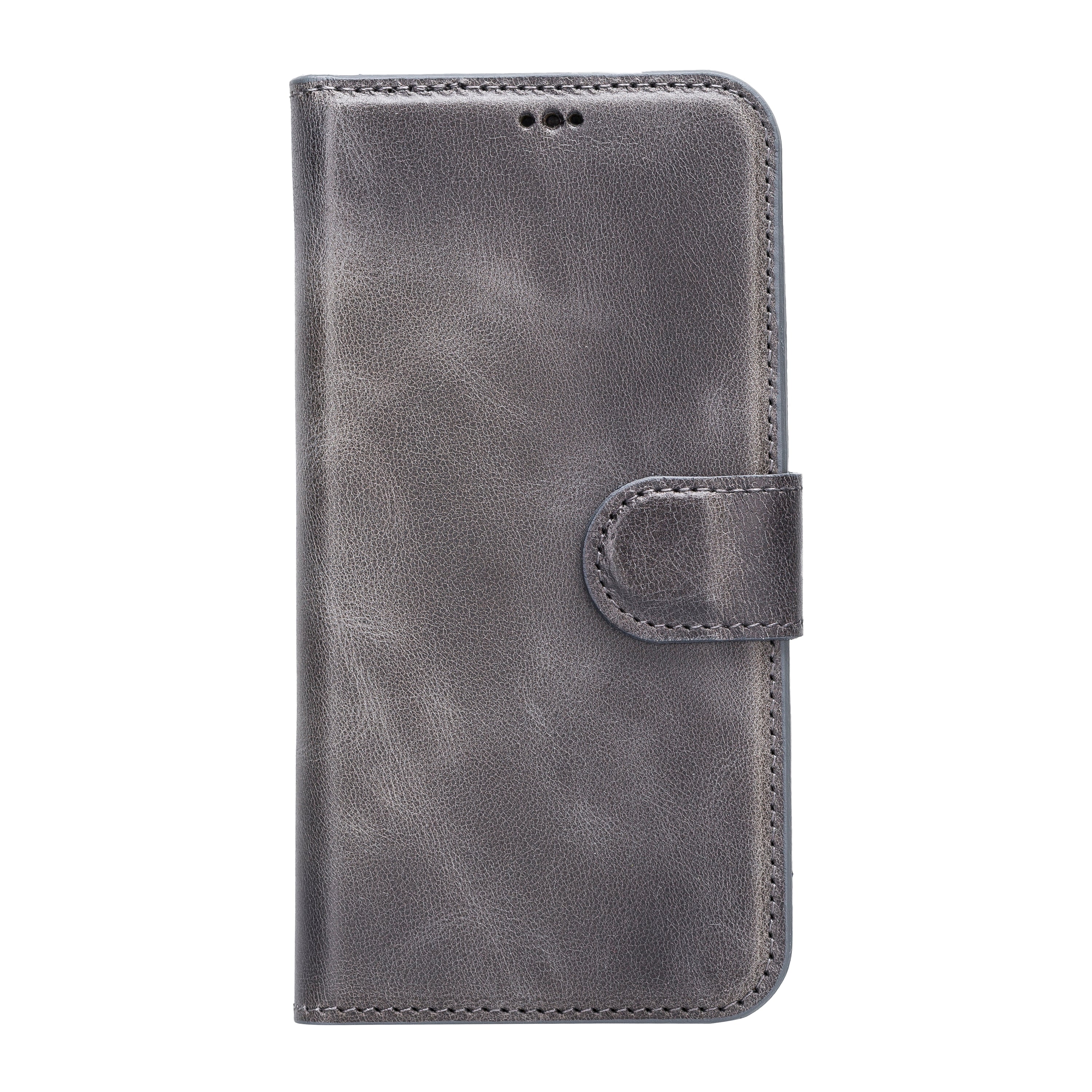 LupinnyLeather Brown Leather Magnetic Detachable Wallet Case for iPhone 13 Pro (6.1") 34