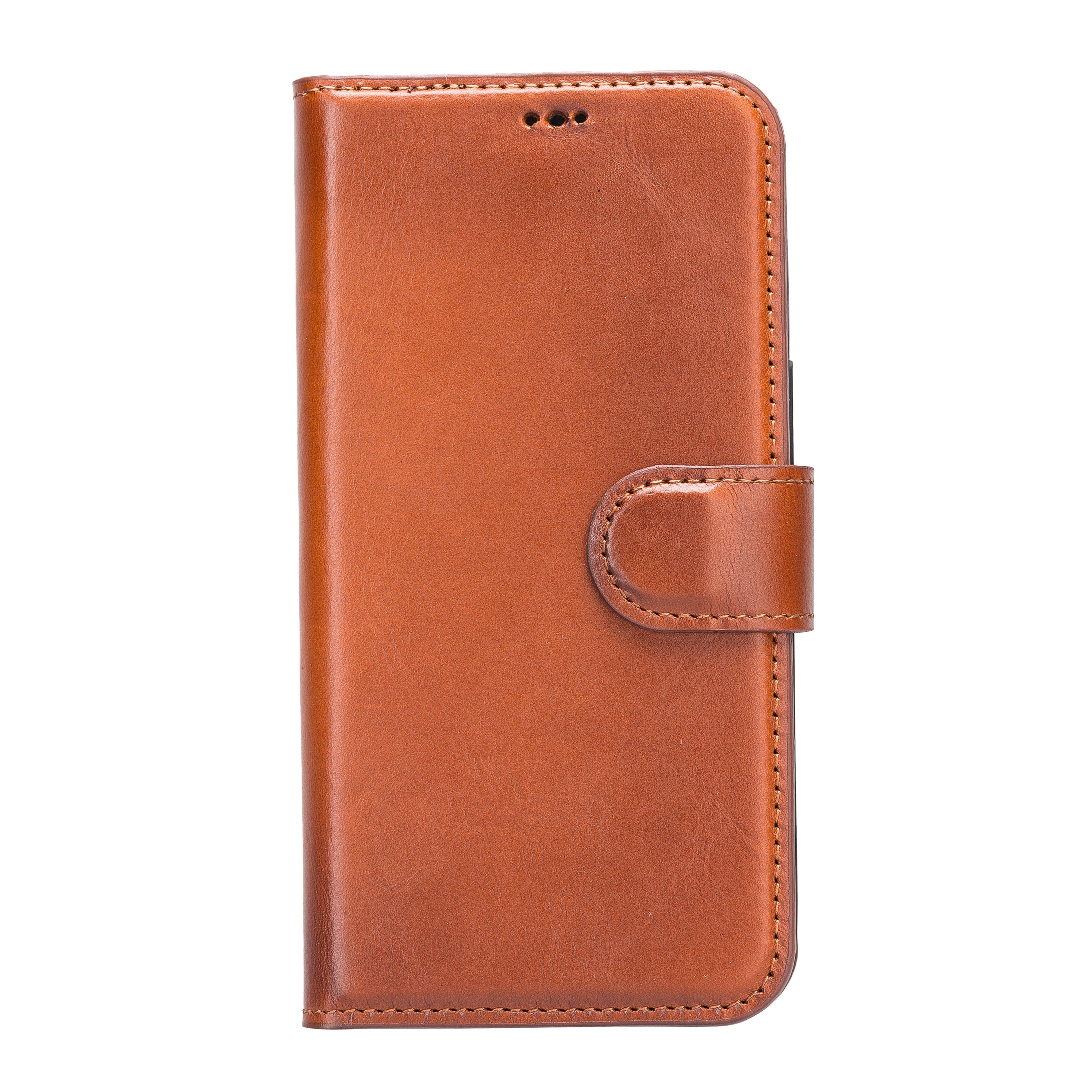 LupinnyLeather Brown Leather Magnetic Detachable Wallet Case for iPhone 13 Pro (6.1") 19