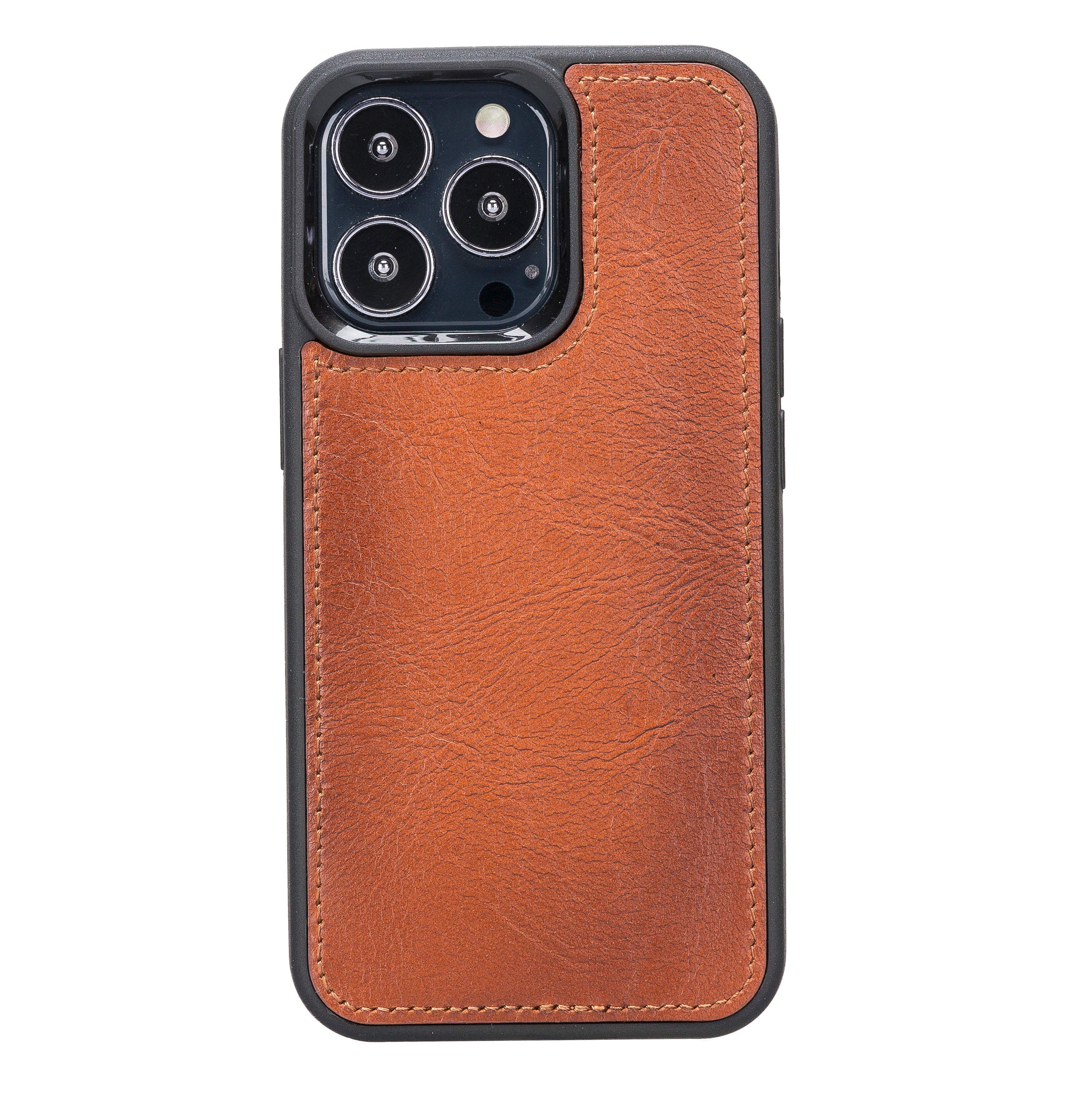 LupinnyLeather Rustic Brown Leather Magnetic Detachable Wallet Case for iPhone 13 Pro Max (6.7") 6