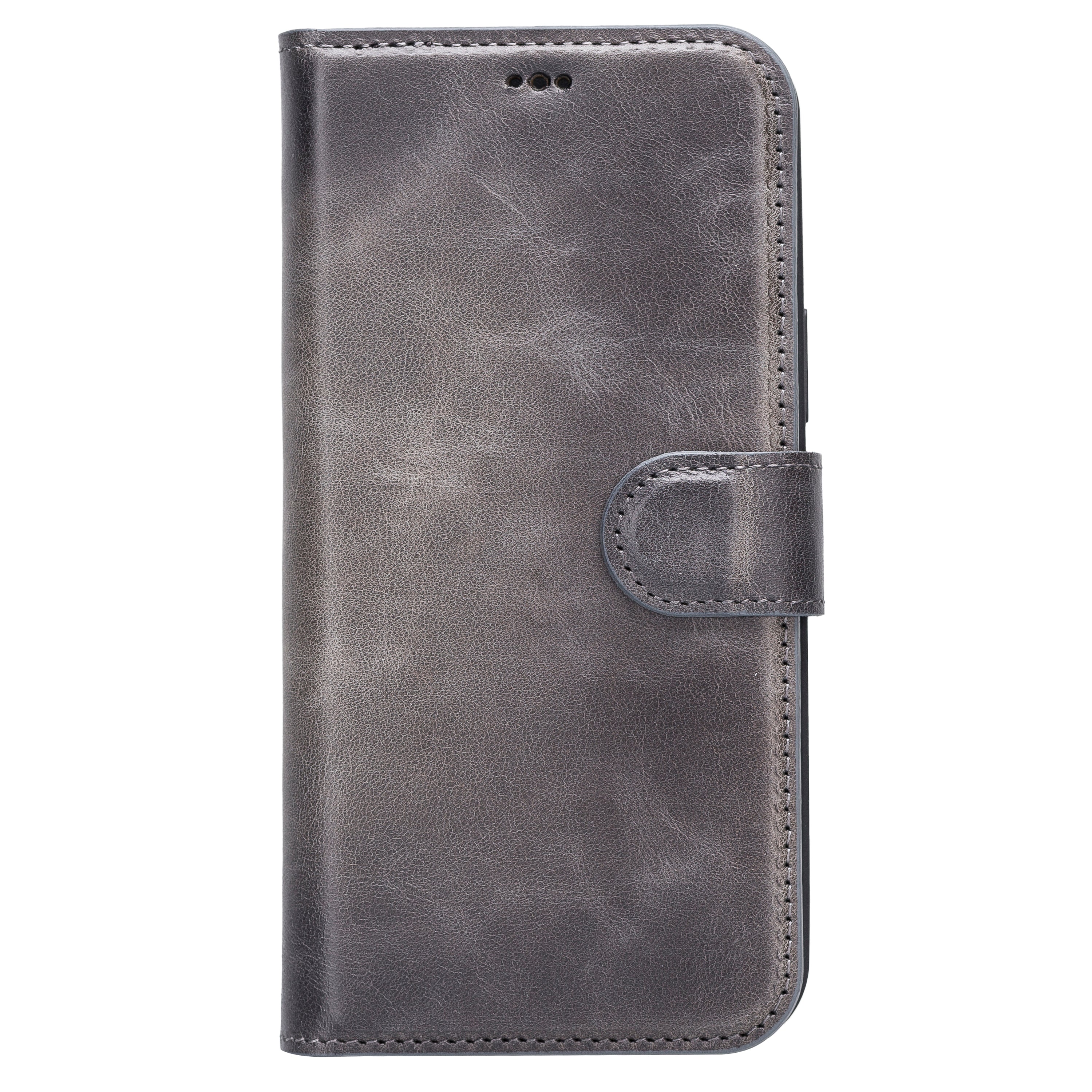 LupinnyLeather Rustic Brown Leather Magnetic Detachable Wallet Case for iPhone 13 Pro Max (6.7") 34