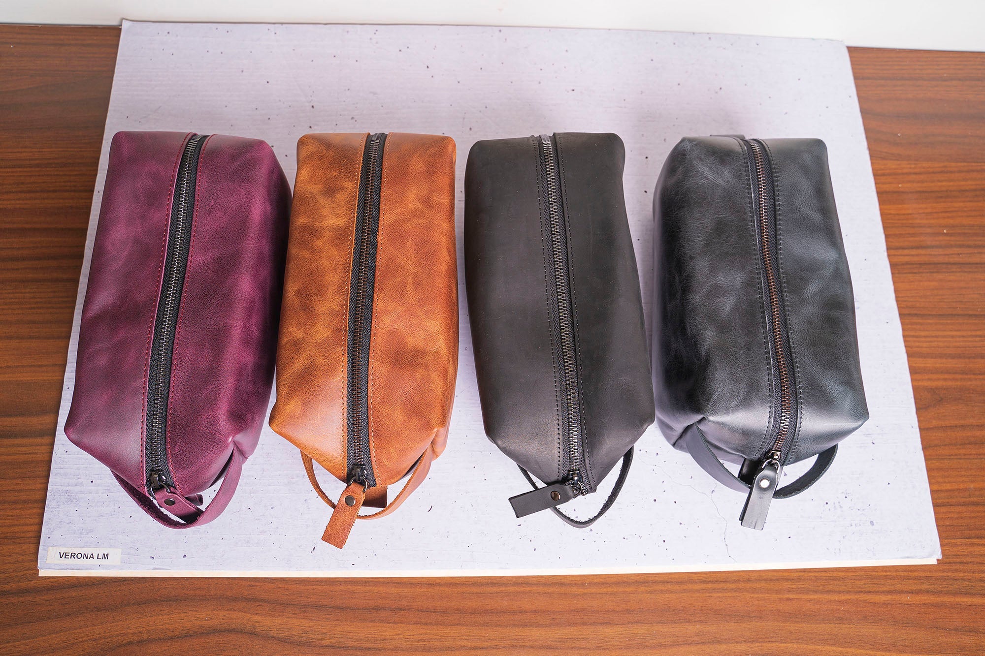 Full Grain Genuine Leather Customize Make Up Bag