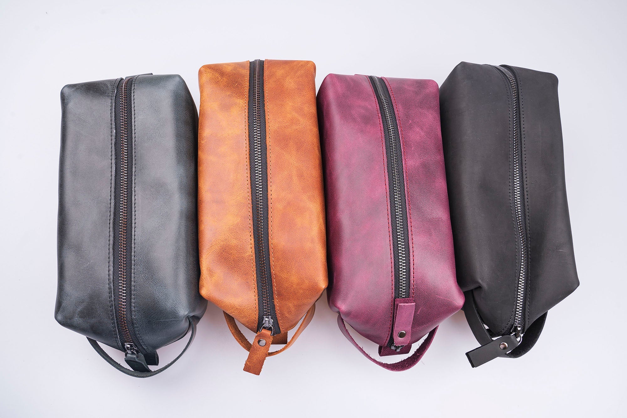 Full Grain Genuine Leather Customize Make Up Bag