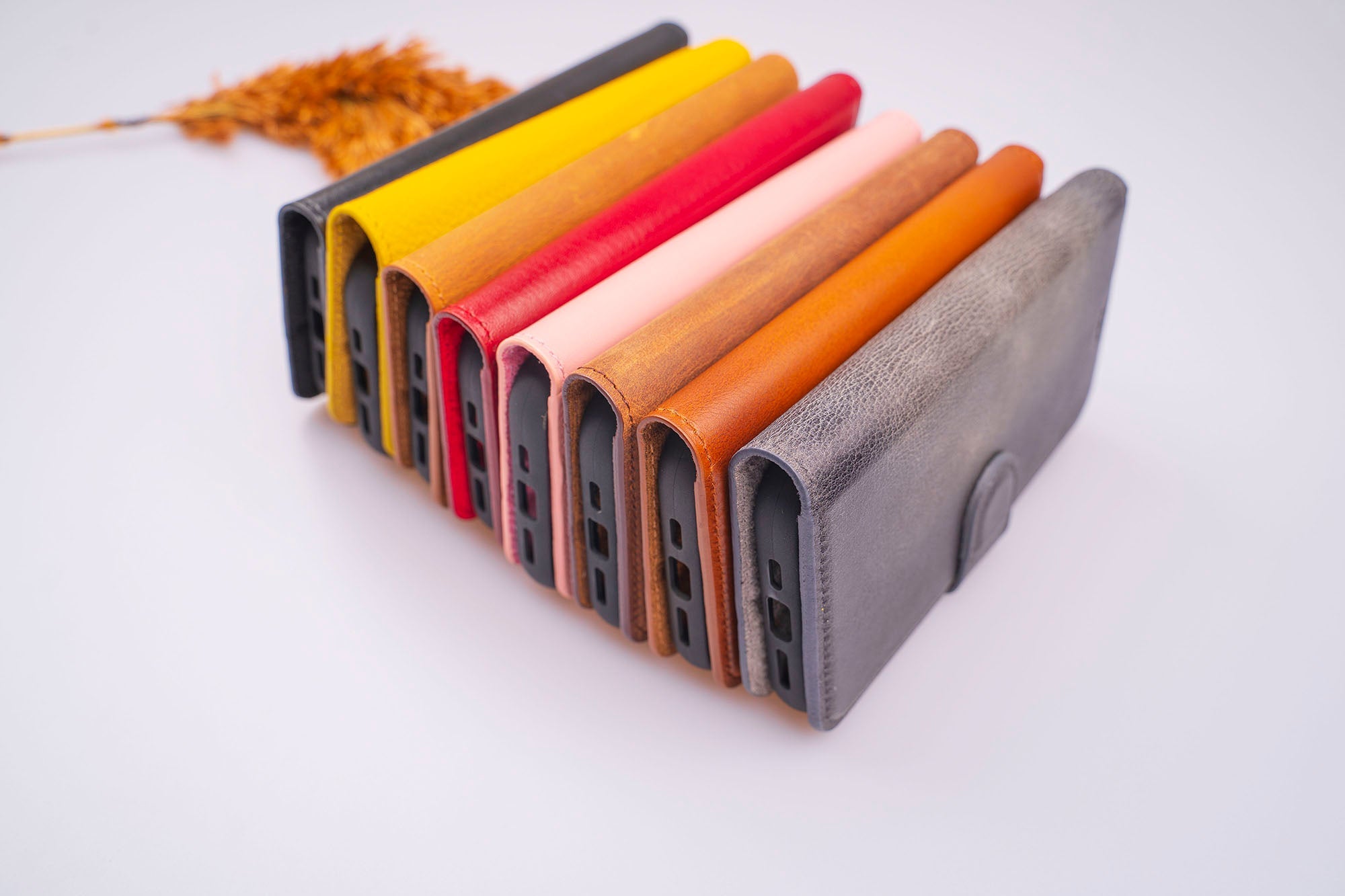 Full Grain Genuine Leather Wallet Case for iPhone 14 Series: iPhone 14, iPhone 14 Plus, iPhone 14 Pro, and iPhone 14 Pro Max