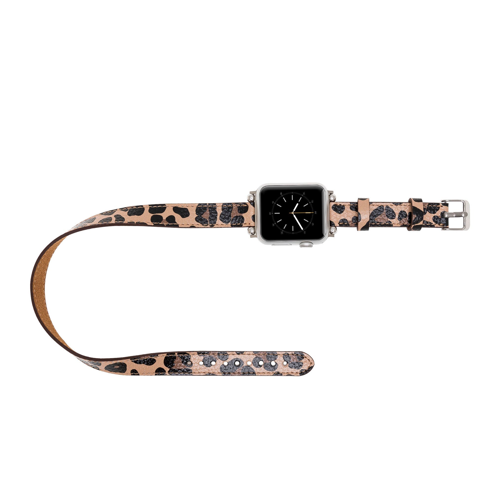 LupinnyLeather Chester Double Watch Band for Apple Watch (Leopard Pattern) 3