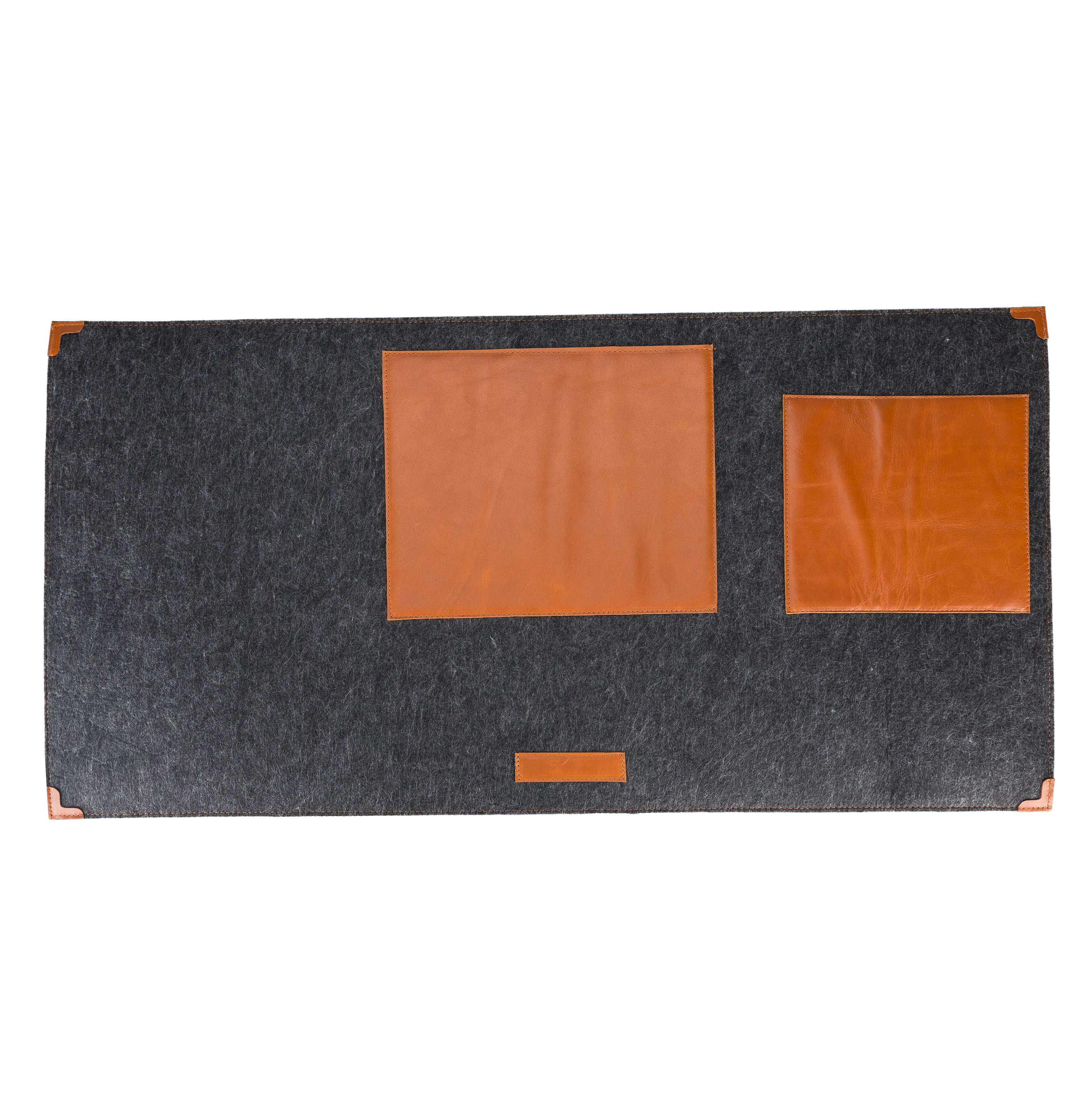 LupinnyLeather Dark Grey Felt Deskmat, Computer Pad, Office Desk Pad 4