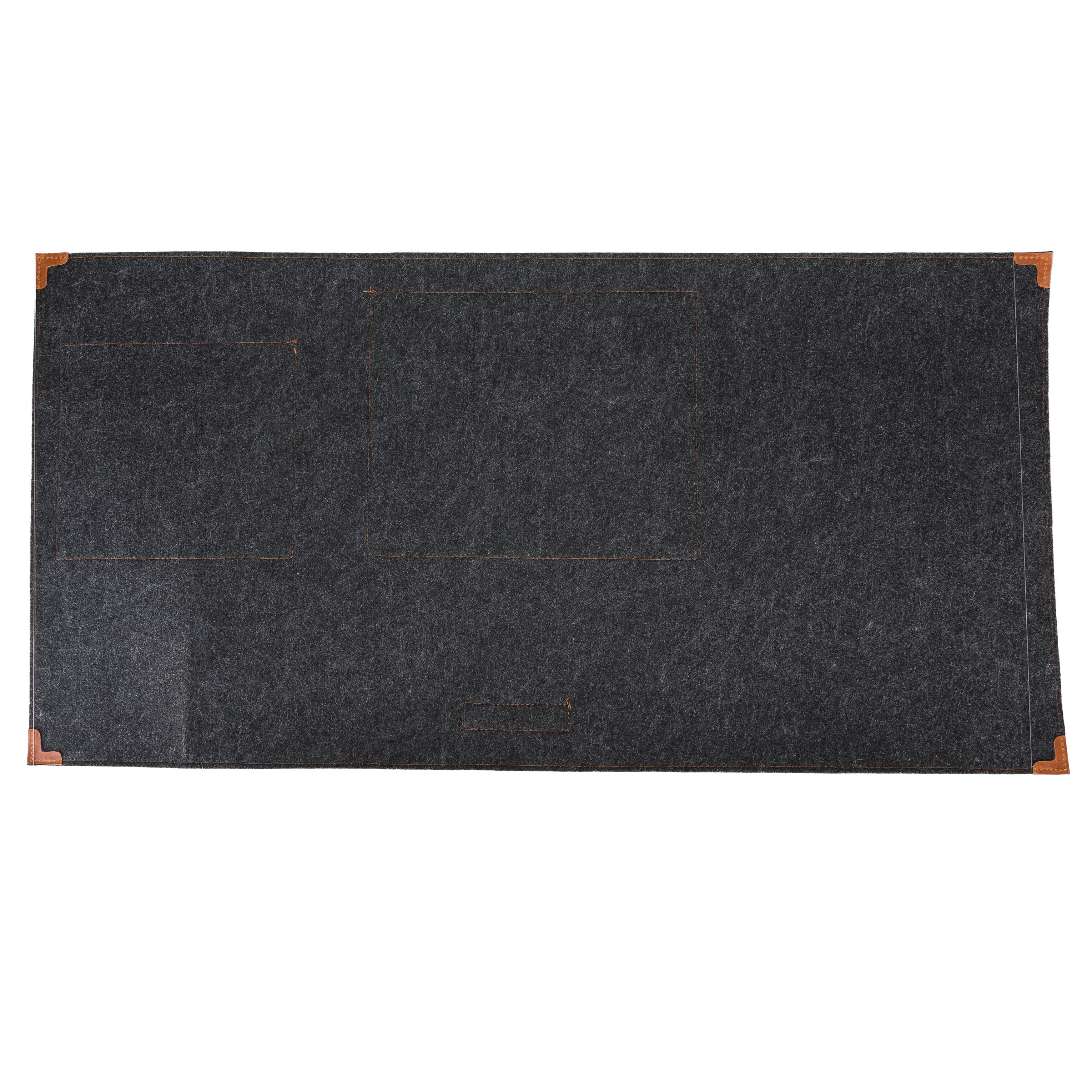 LupinnyLeather Dark Grey Felt Deskmat, Computer Pad, Office Desk Pad 7