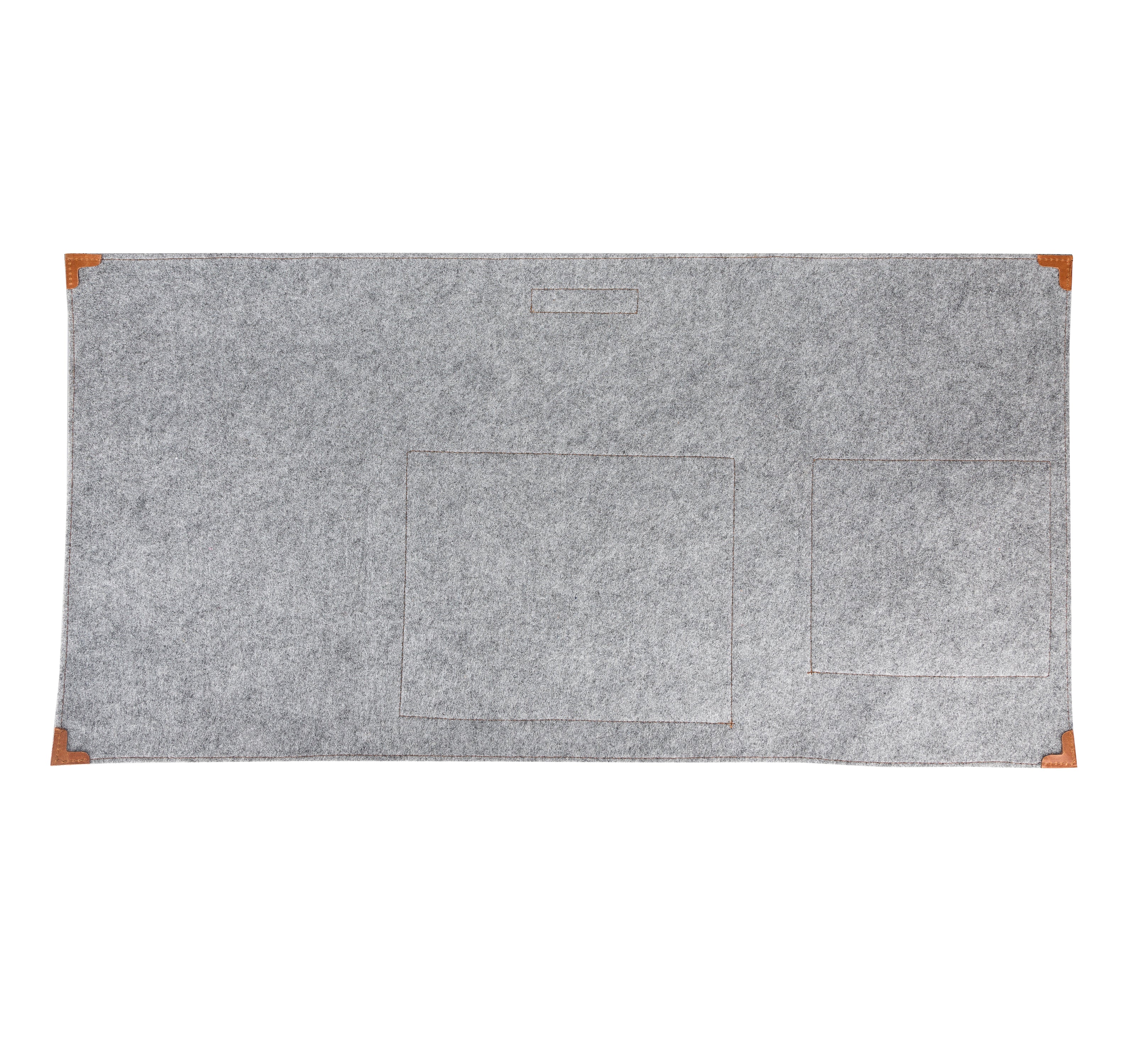 LupinnyLeather Grey Felt Deskmat, Computer Pad, Office Desk Pad 7