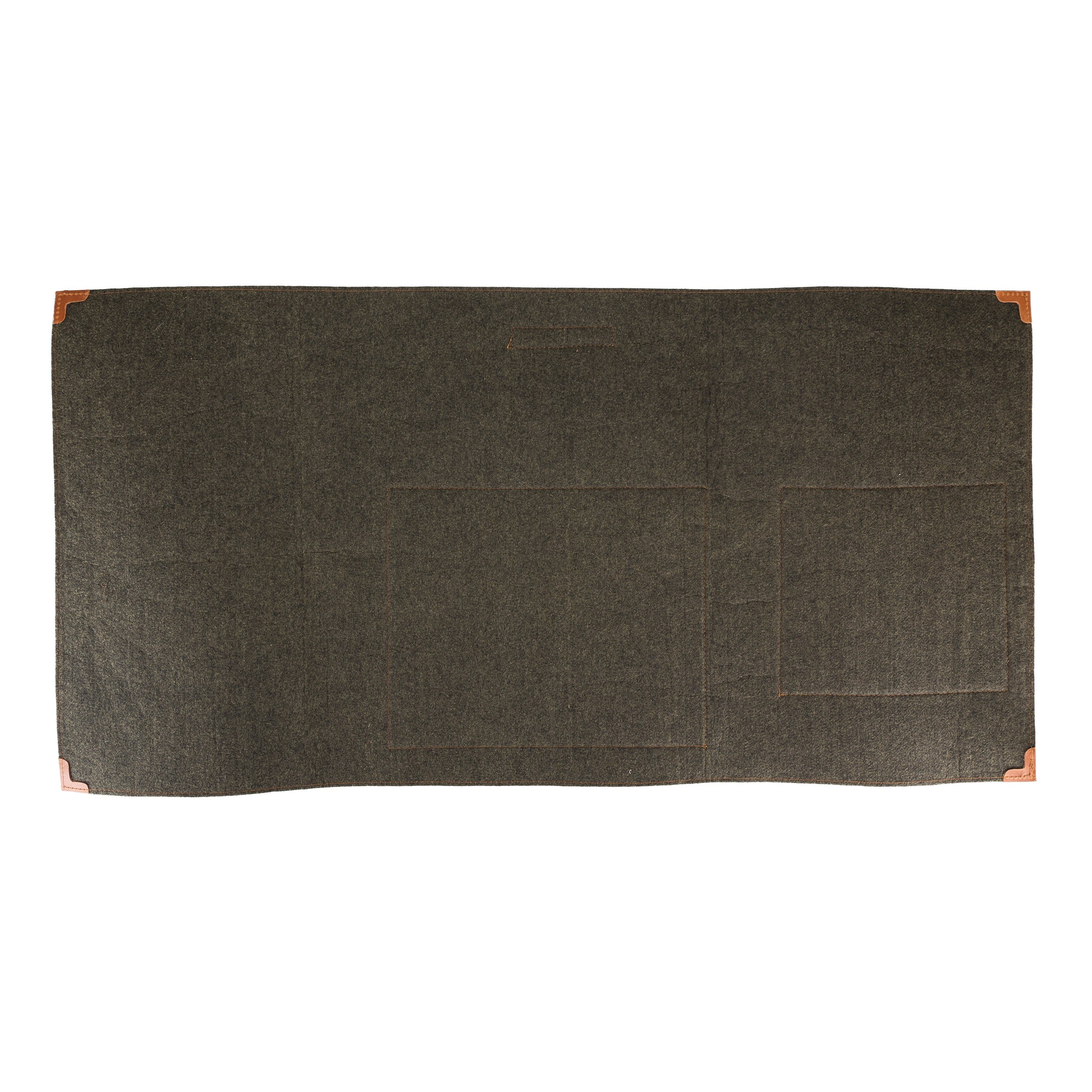 LupinnyLeather Khaki Felt Deskmat, Computer Pad, Office Desk Pad