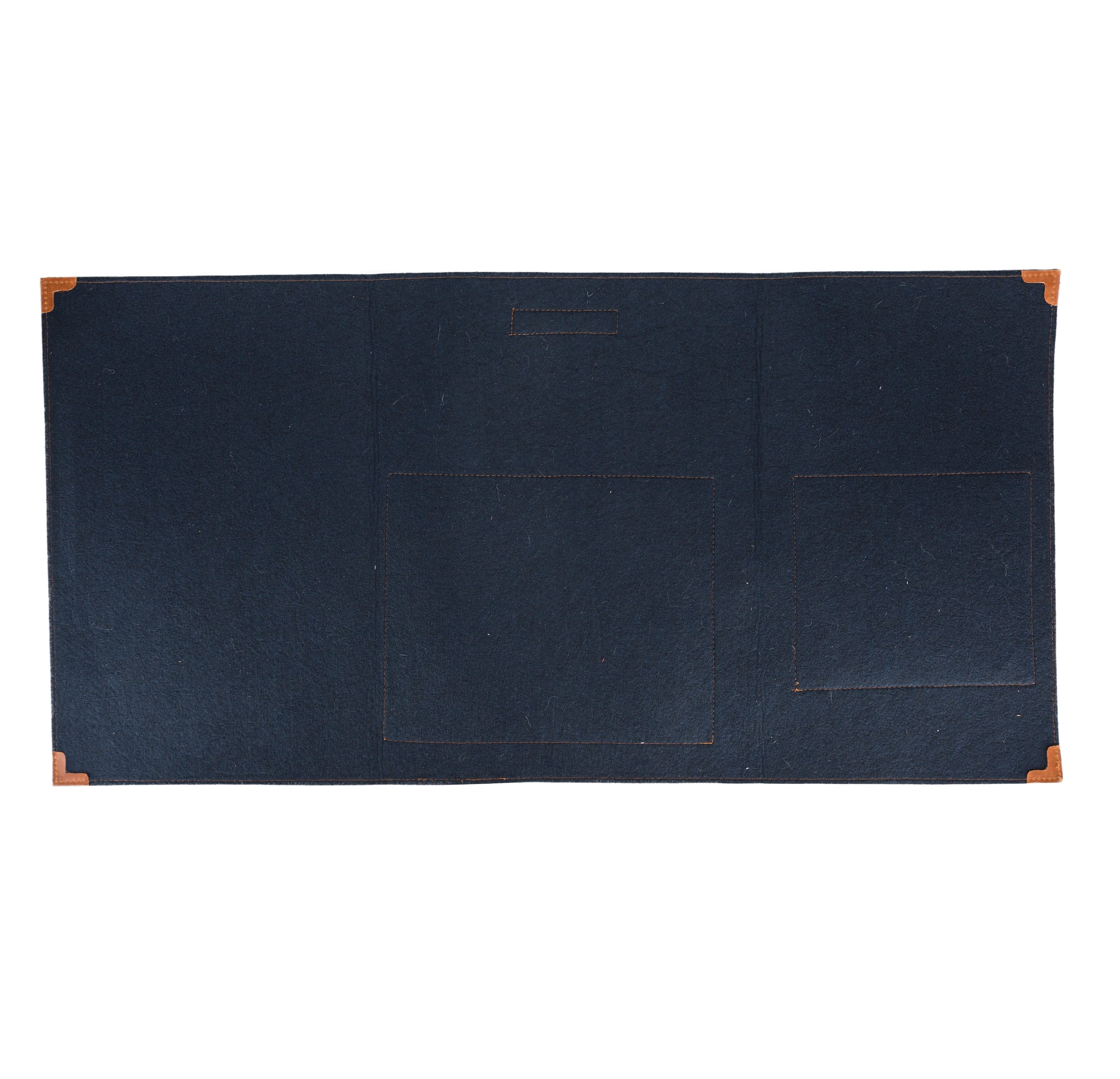 LupinnyLeather Navy Blue Felt Deskmat, Computer Pad, Office Desk Pad 7