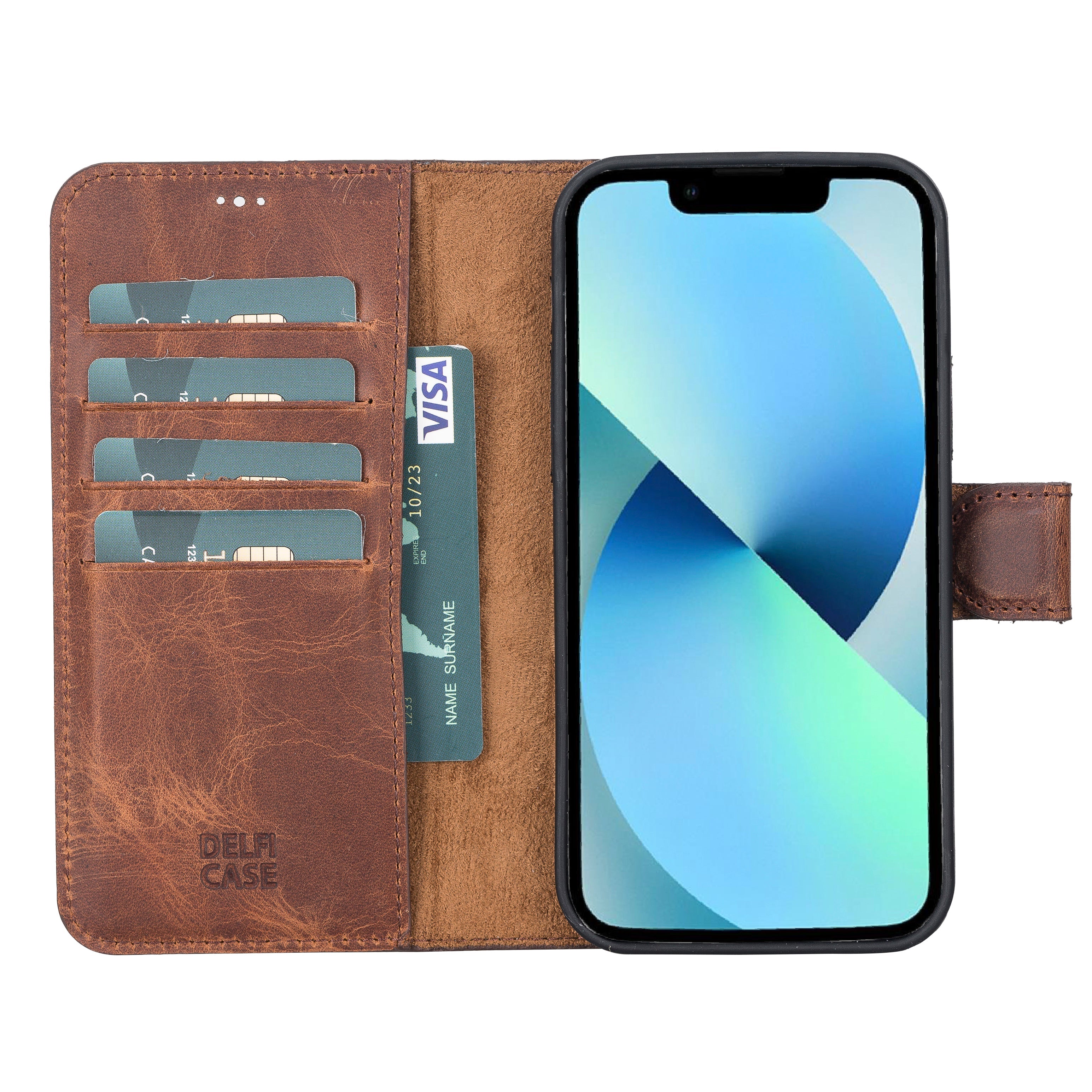 LupinnyLeather Magnetic Detachable Leather Wallet Case for iPhone 12 and iPhone 12 Pro (6.1") 22