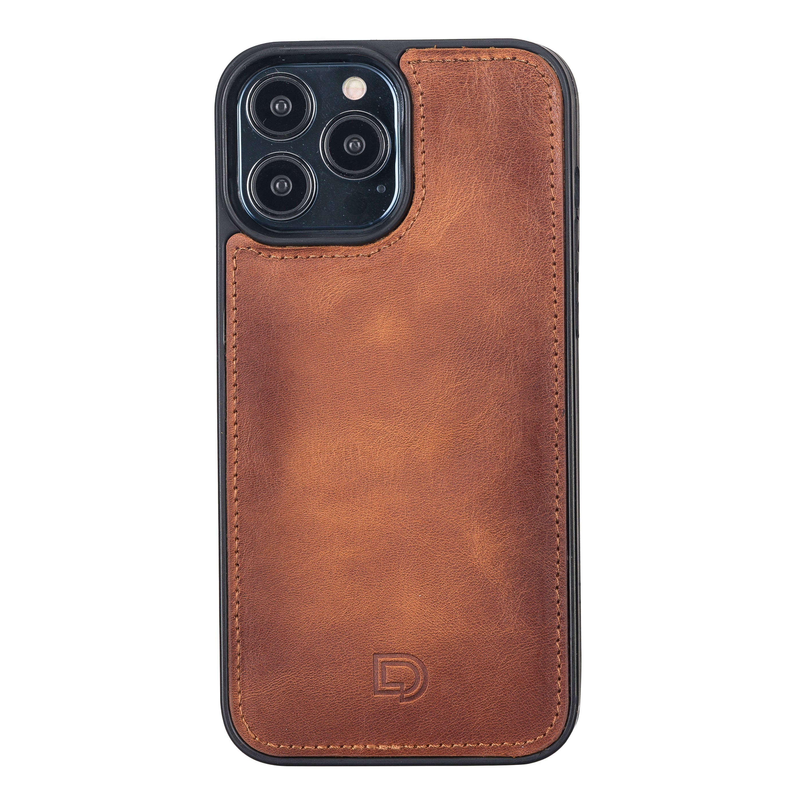 LupinnyLeather Rustic Brown Leather Magnetic Detachable Wallet Case for iPhone 13 Pro Max (6.7") 139