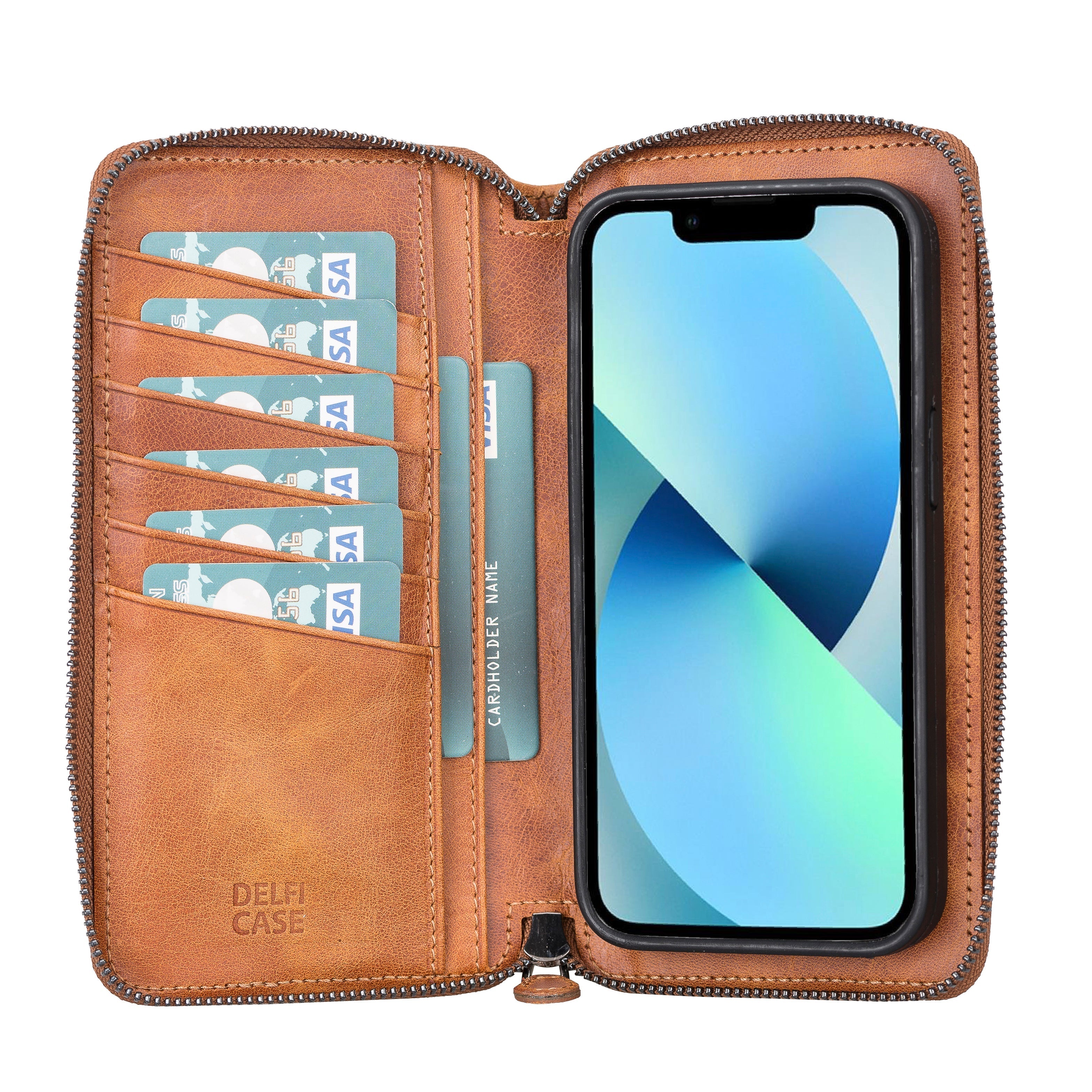 Leather Wallet Case for iPhone 13 Pro 12