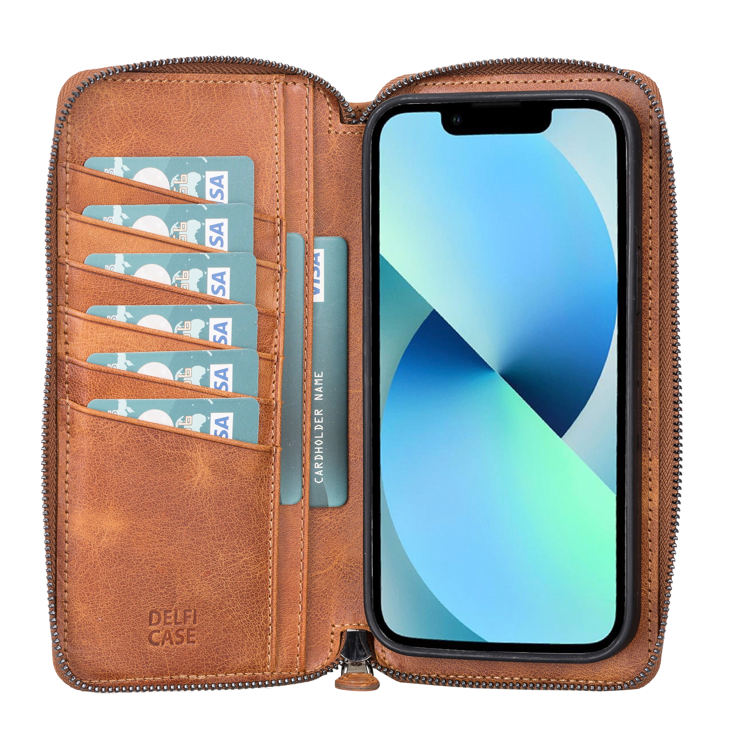 Leather Wallet Case for iPhone 13 Pro Max 8