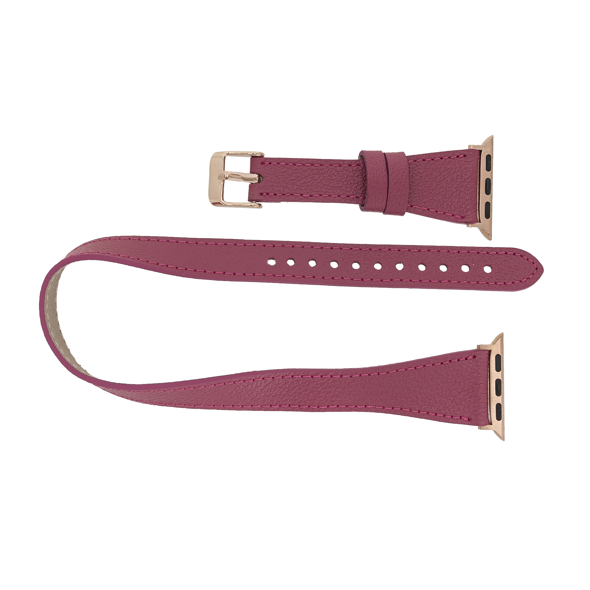 LupinnyLeather Oxford Double Leather Watch Band for Apple Watch 34