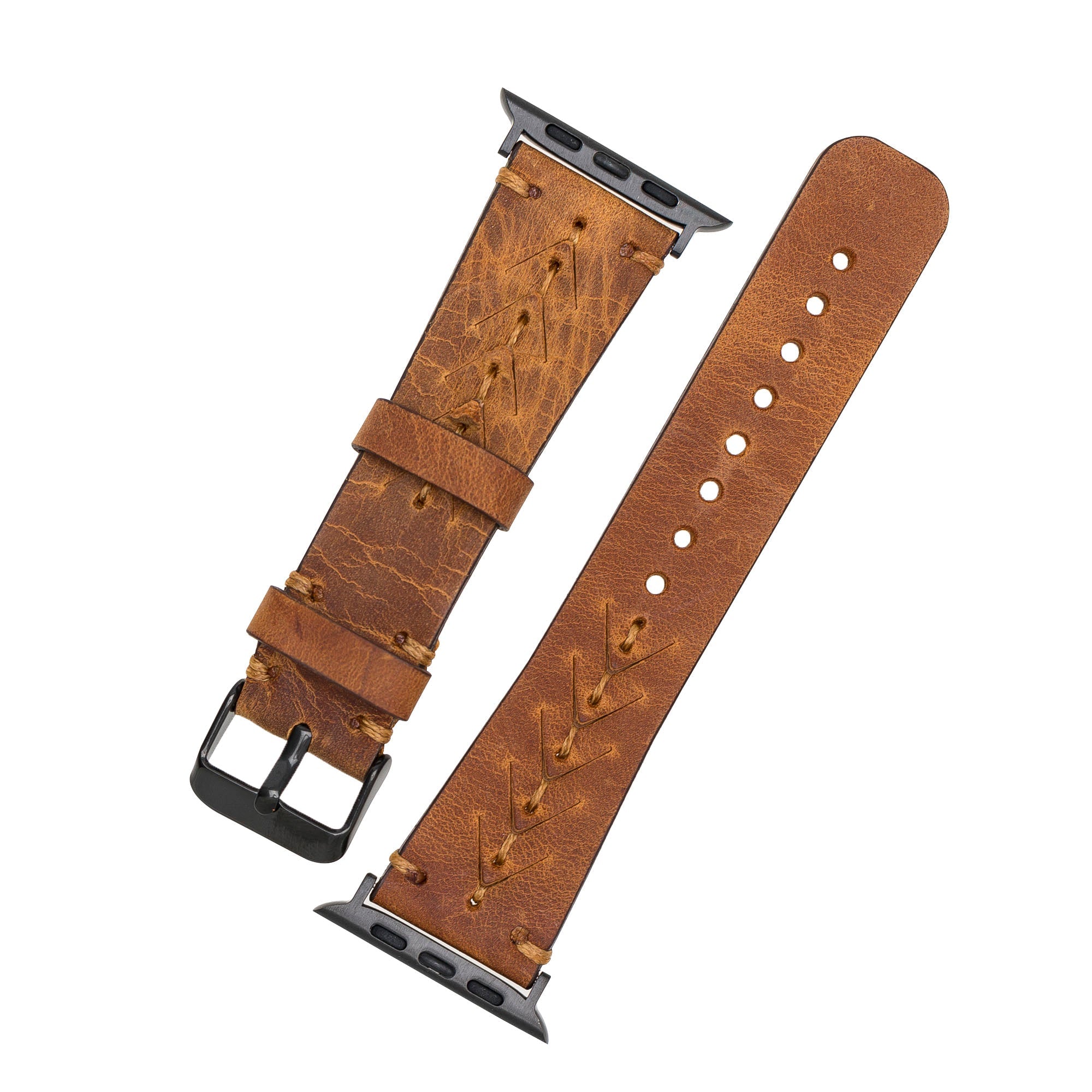LupinnyLeather Leeds Leather Watch Band for Apple Watch Series 7 4
