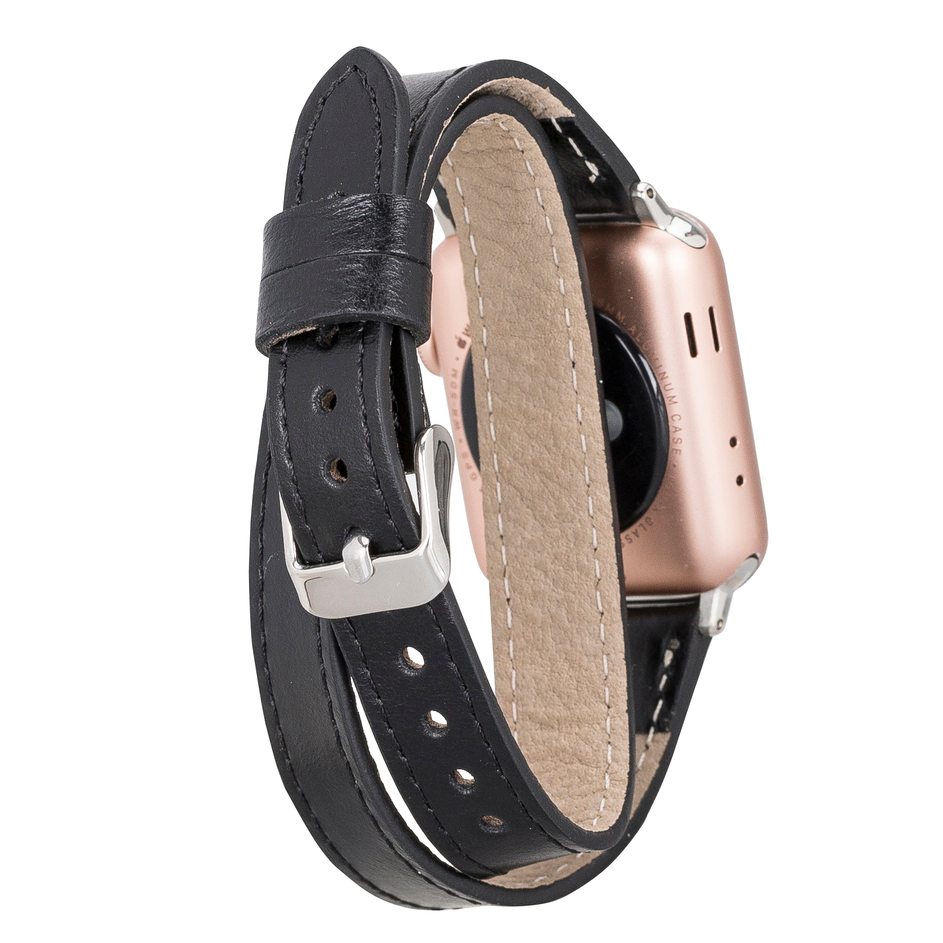 LupinnyLeather Oxford Double Leather Watch Band for Apple Watch 40