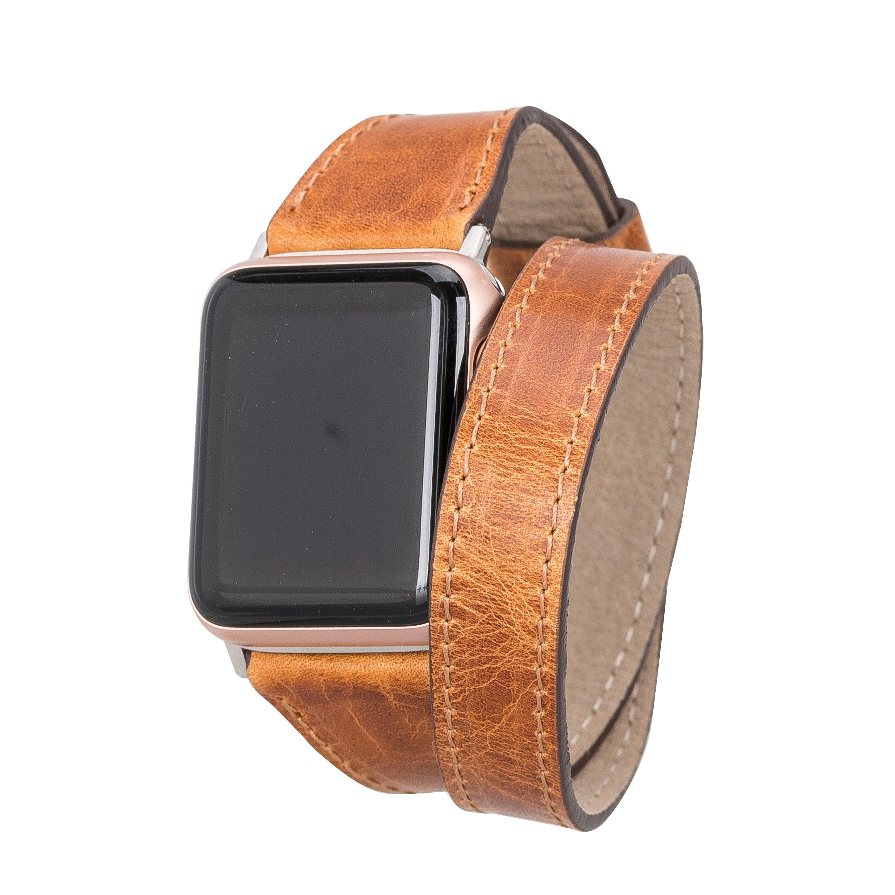LupinnyLeather Oxford Double Leather Watch Band for Apple Watch 1