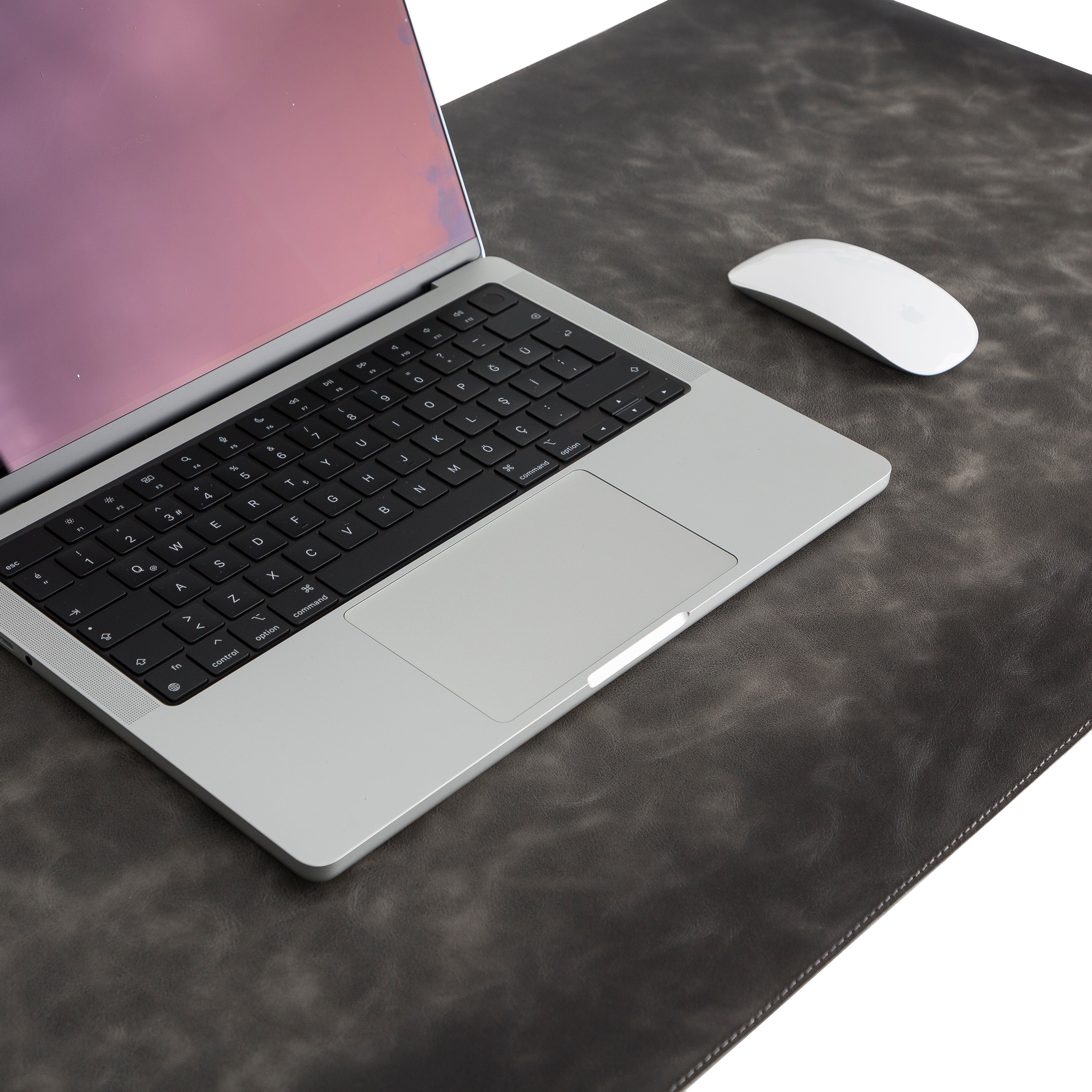 LupinnyLeather Genuine Grey Leather Deskmat, Computer Pad, Office Desk Pad 3