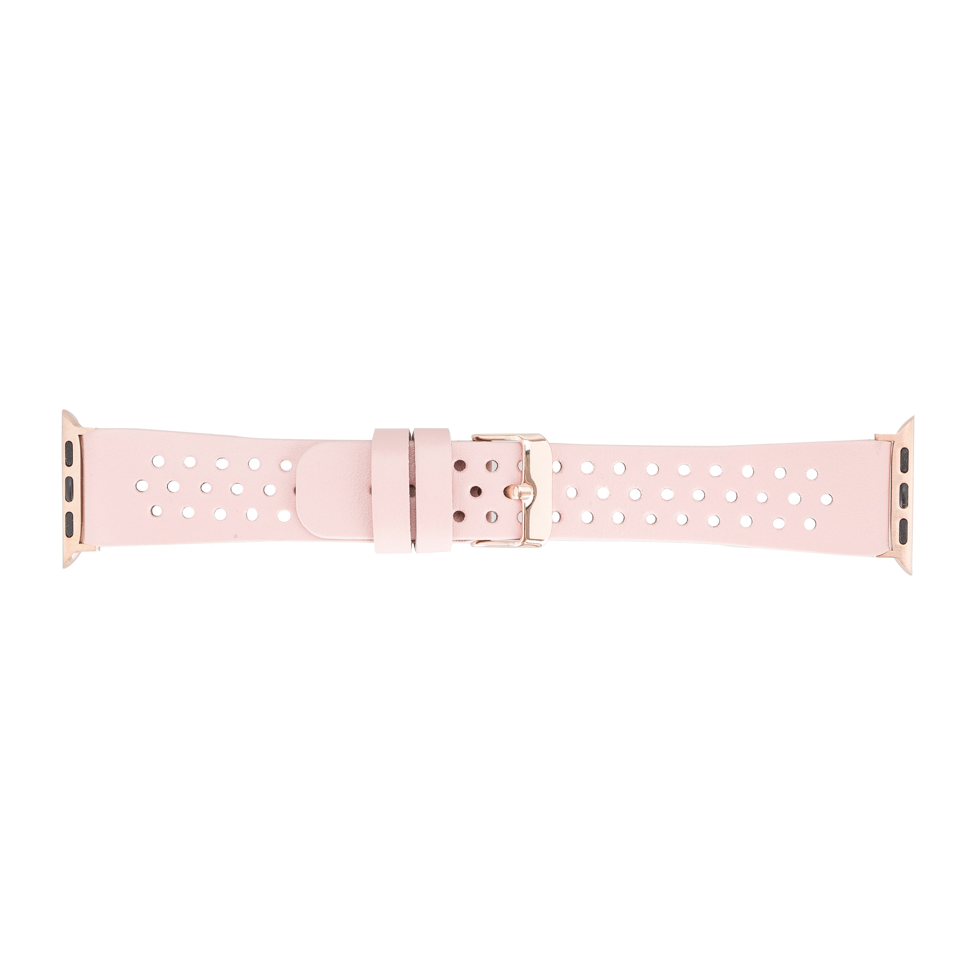 LupinnyLeather Chester Watch Band for Apple Watch & Fitbit Versa/Sense (Pink) 3