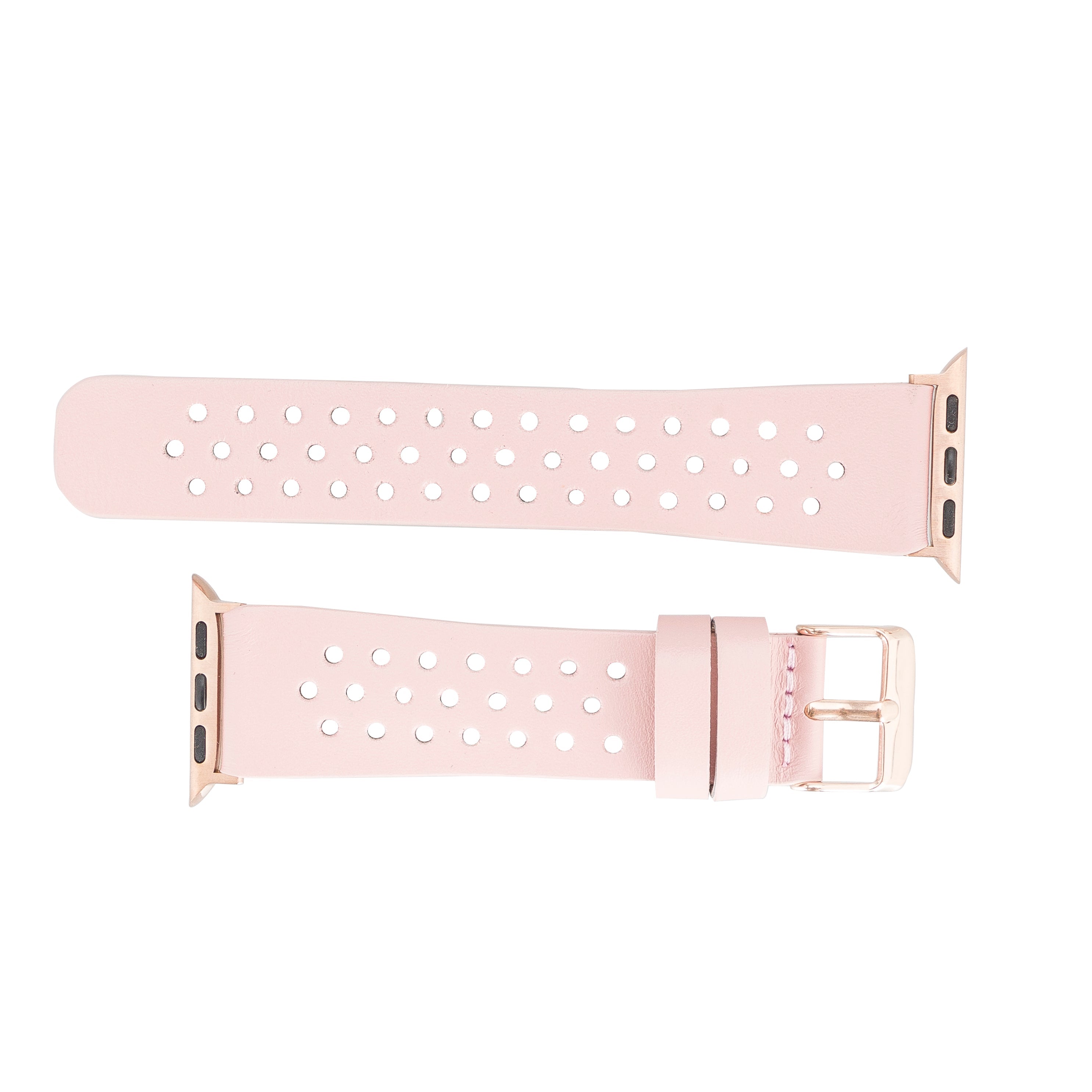 LupinnyLeather Chester Watch Band for Apple Watch & Fitbit Versa/Sense (Pink) 4