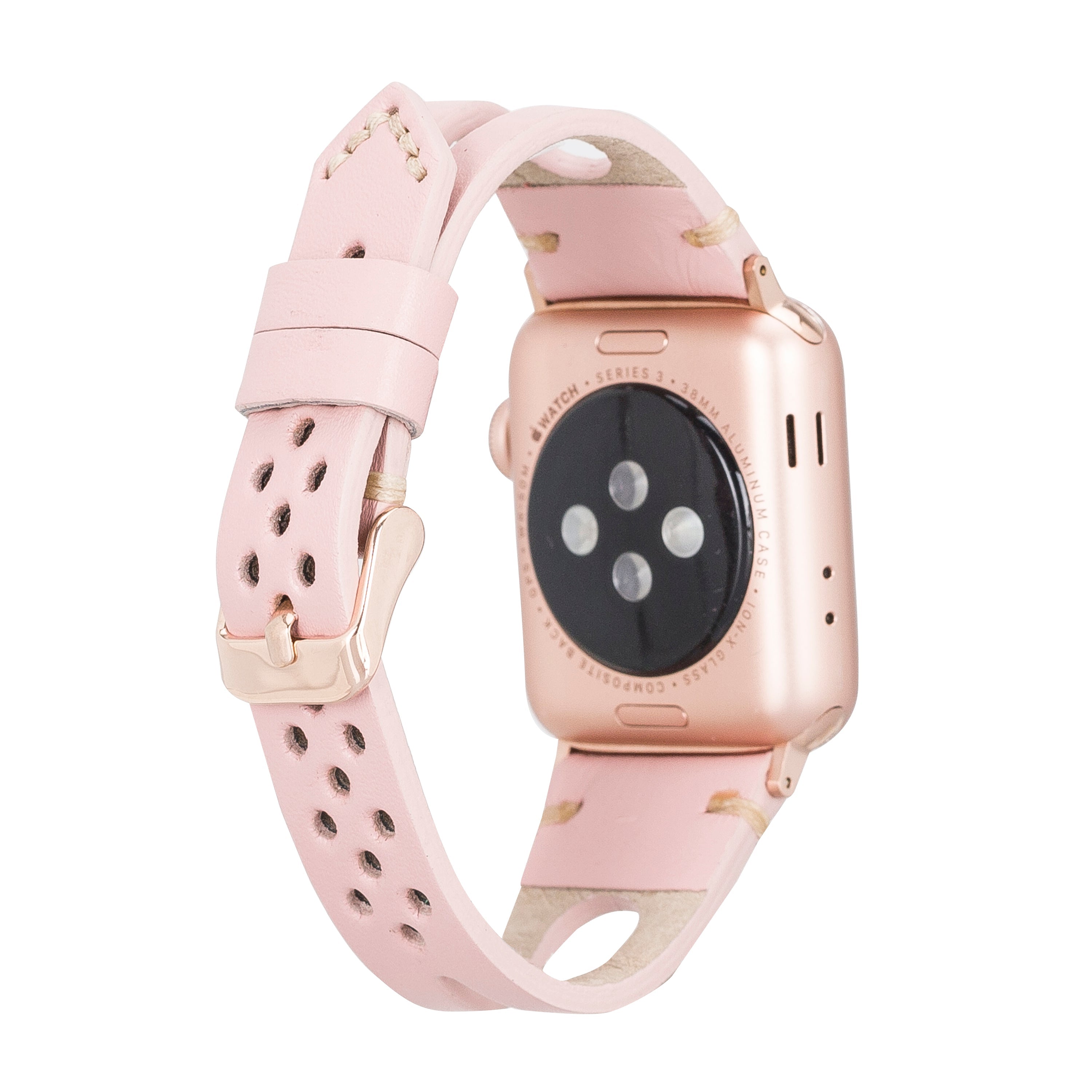 LupinnyLeather Quinn Watch Band for Apple Watch & Fitbit Versa/Sense (Brown) 13