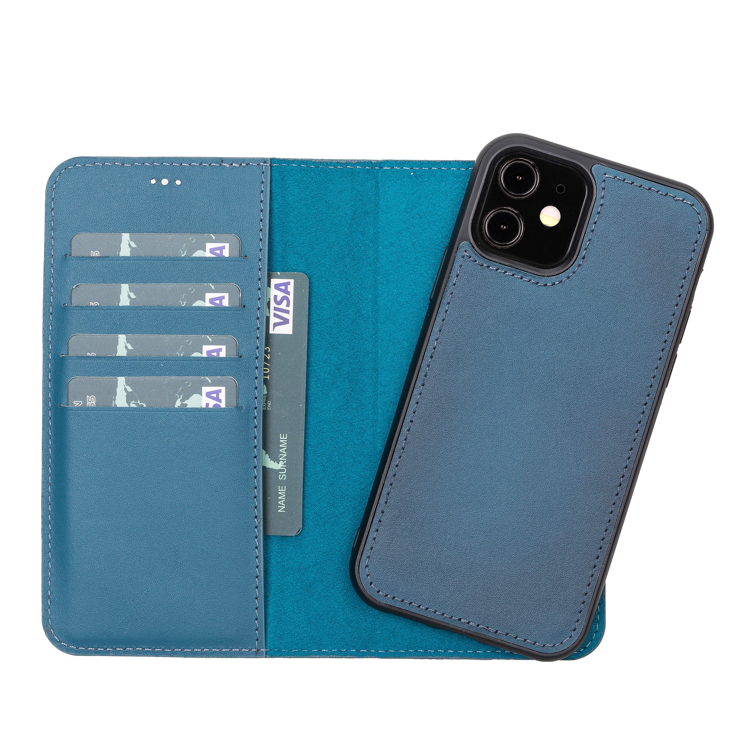 LupinnyLeather Magnetic Detachable Leather Wallet Case for iPhone 12 and iPhone 12 Pro (6.1") 7