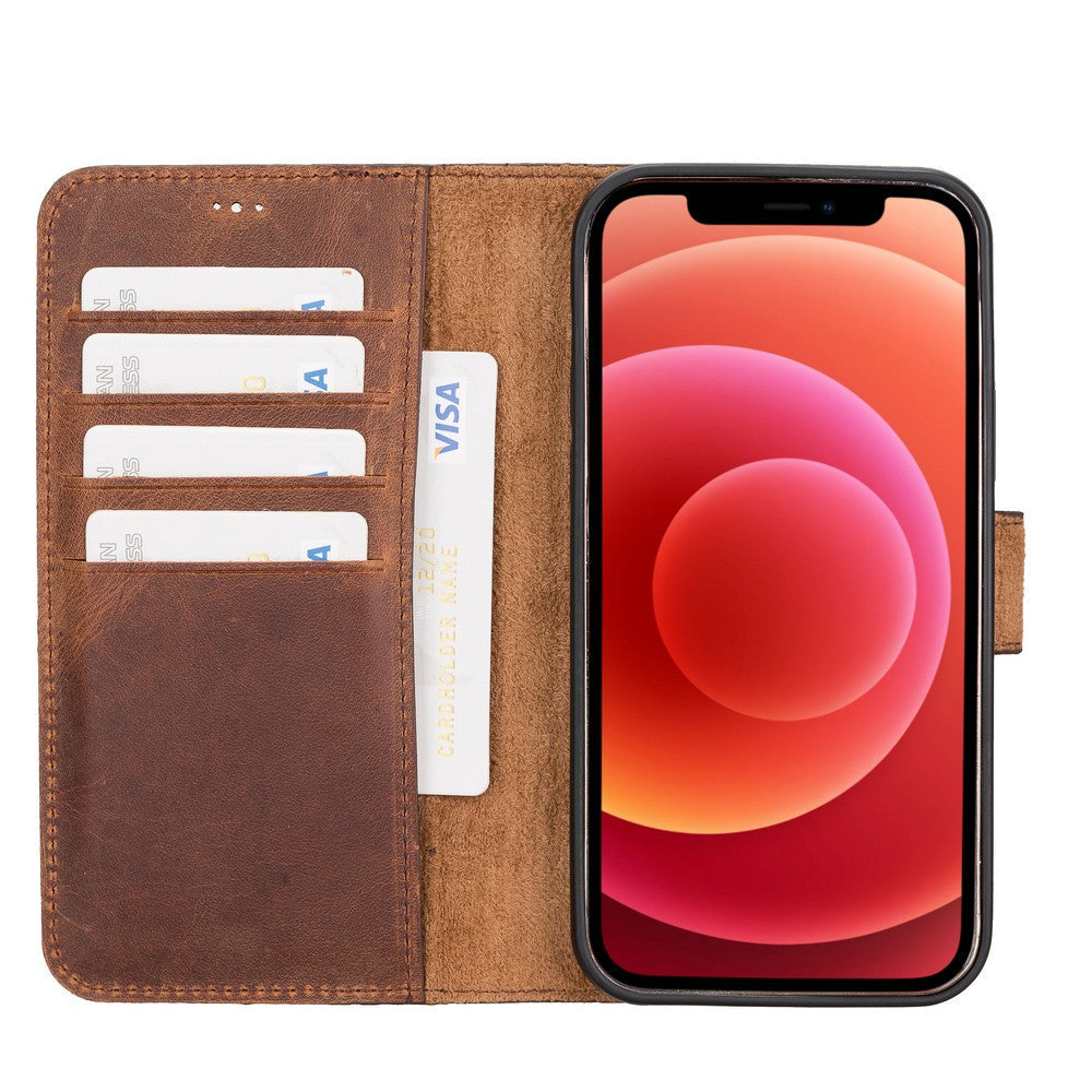 LupinnyLeather Leather Magnetic Detachable Wallet Case for iPhone 11 Pro Max 5