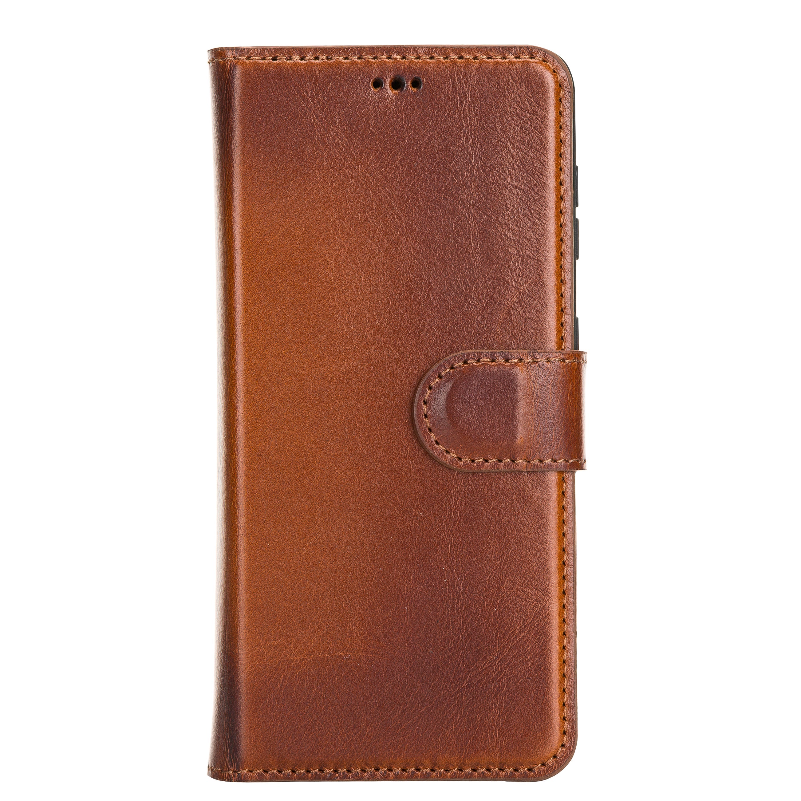 LupinnyLeather Magnetic Detachable Leather Wallet Case for Samsung Galaxy S21 (Rustic Brown) 3