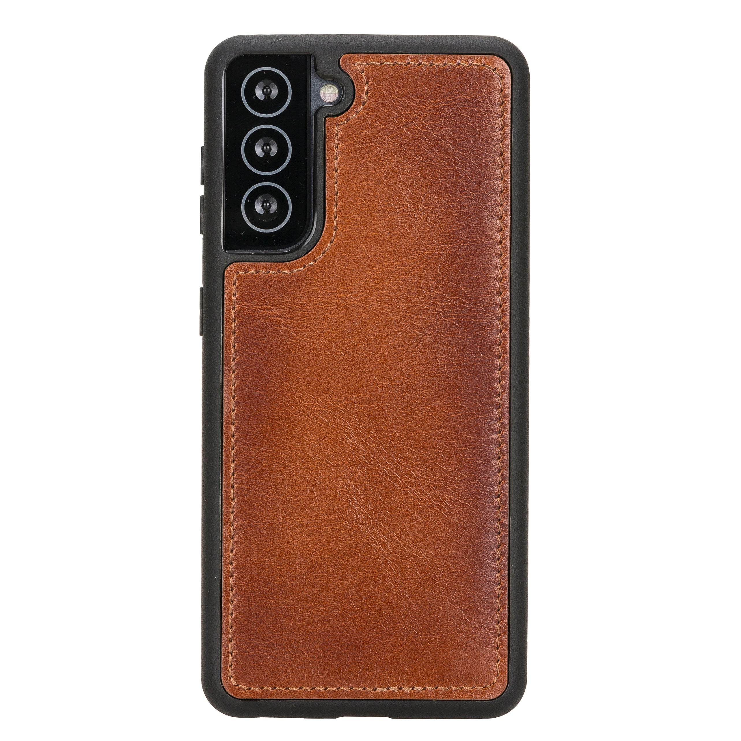 LupinnyLeather Magnetic Detachable Leather Wallet Case for Samsung Galaxy S21 (Rustic Brown) 5