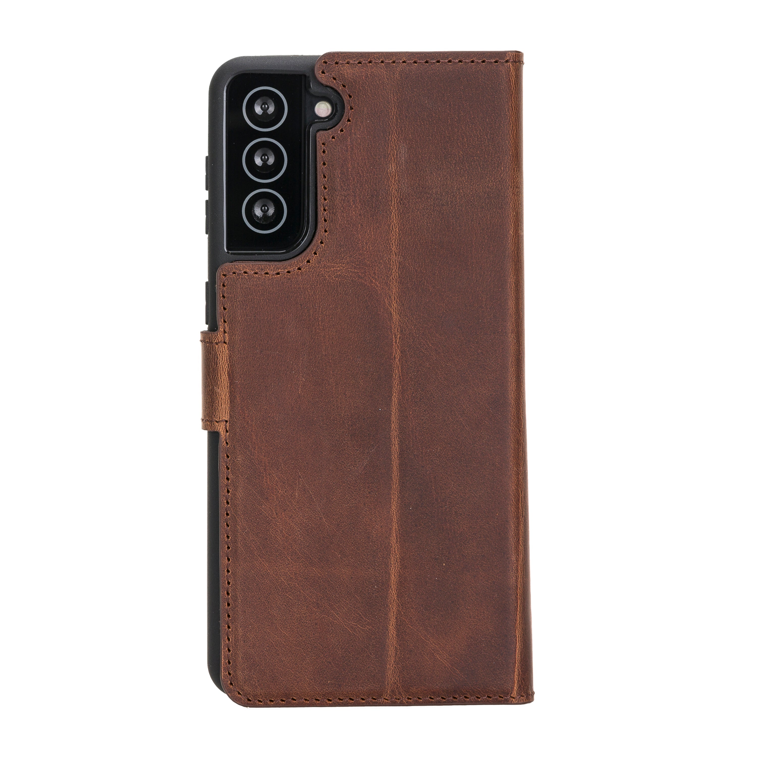 LupinnyLeather Magnetic Detachable Leather Wallet Case for Samsung Galaxy S21 Plus (Brown) 4