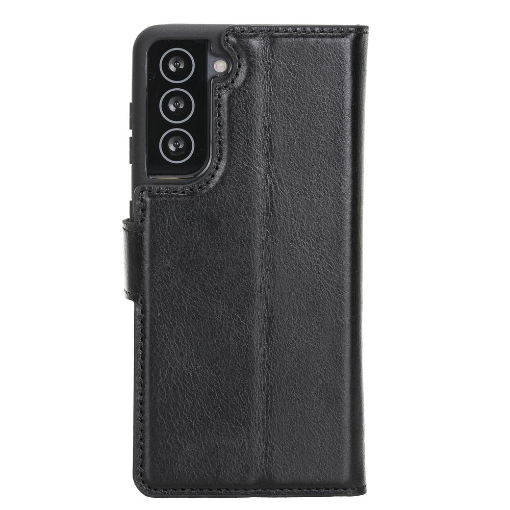 LupinnyLeather Magnetic Detachable Leather Wallet Case for Samsung Galaxy S21 Plus (Brown) 21