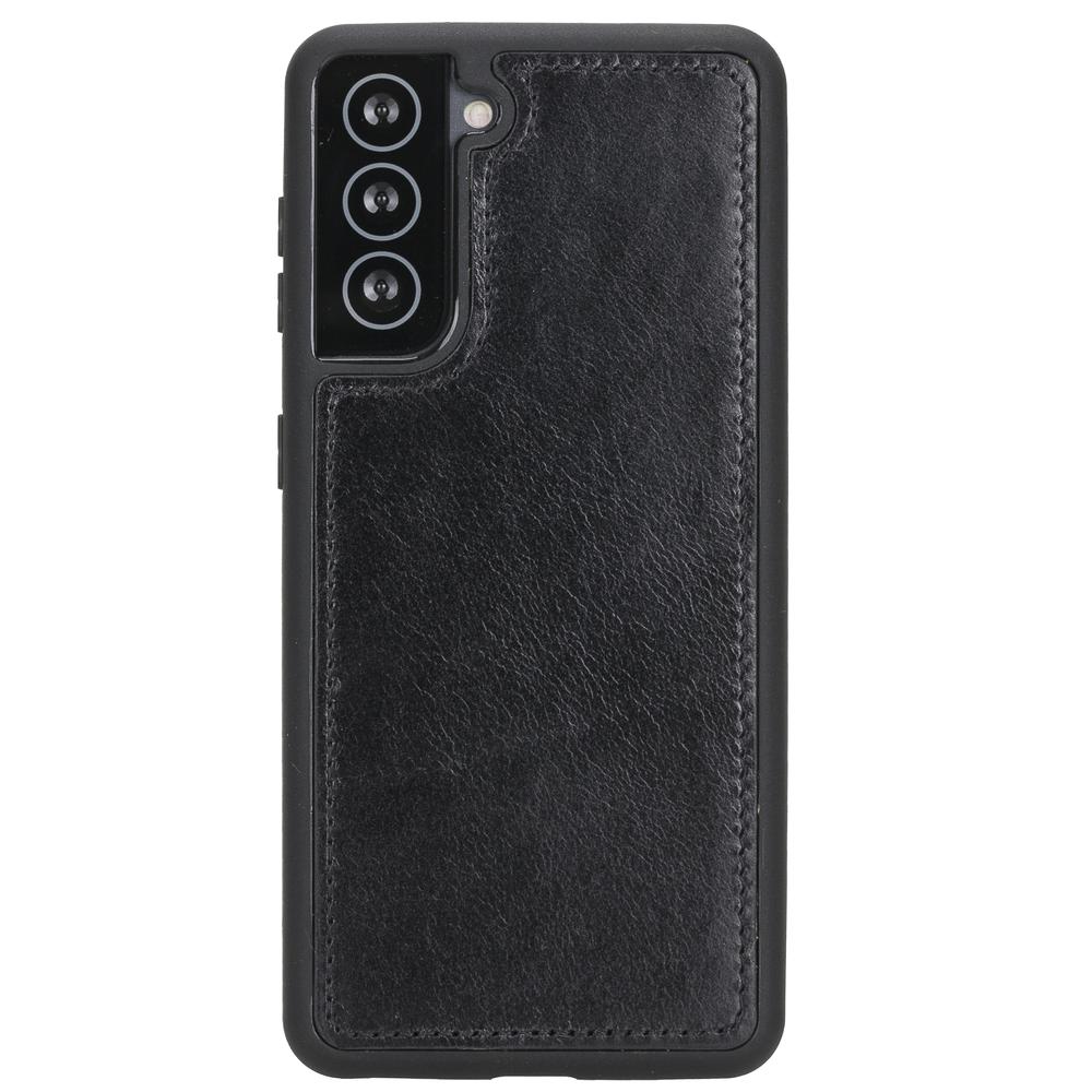LupinnyLeather Magnetic Detachable Leather Wallet Case for Samsung Galaxy S21 Plus (Brown) 19