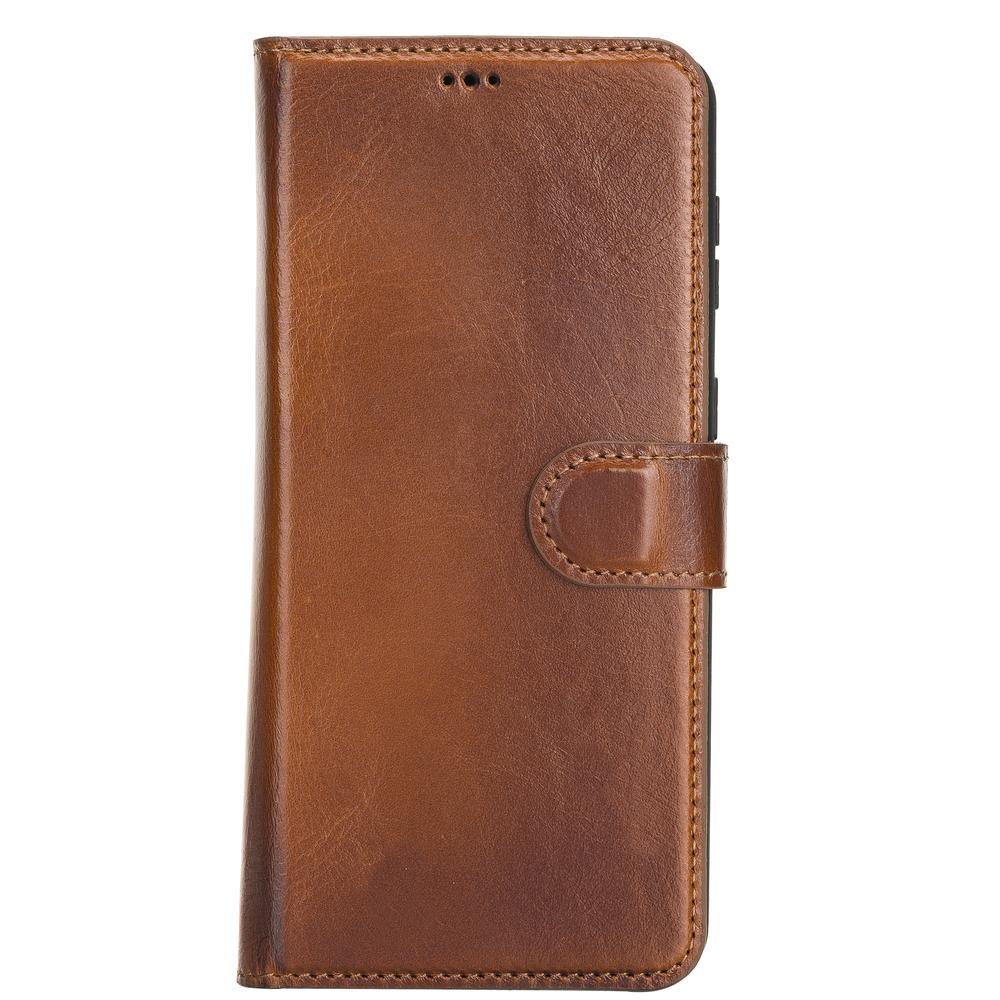 LupinnyLeather Magnetic Detachable Leather Wallet Case for Samsung Galaxy S21 Plus (Brown) 8