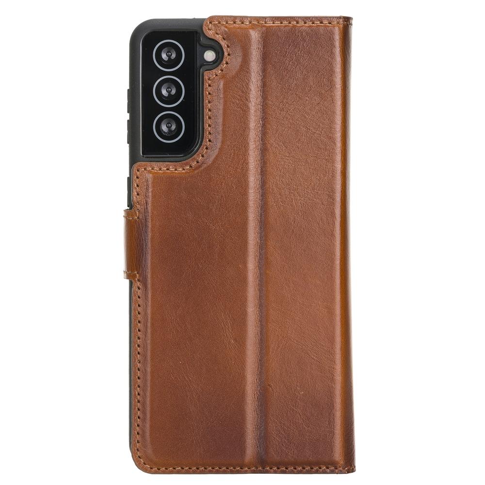 LupinnyLeather Magnetic Detachable Leather Wallet Case for Samsung Galaxy S21 Plus (Brown) 9