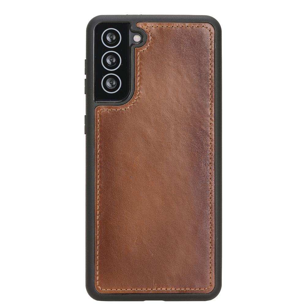 LupinnyLeather Magnetic Detachable Leather Wallet Case for Samsung Galaxy S21 Plus (Brown) 12