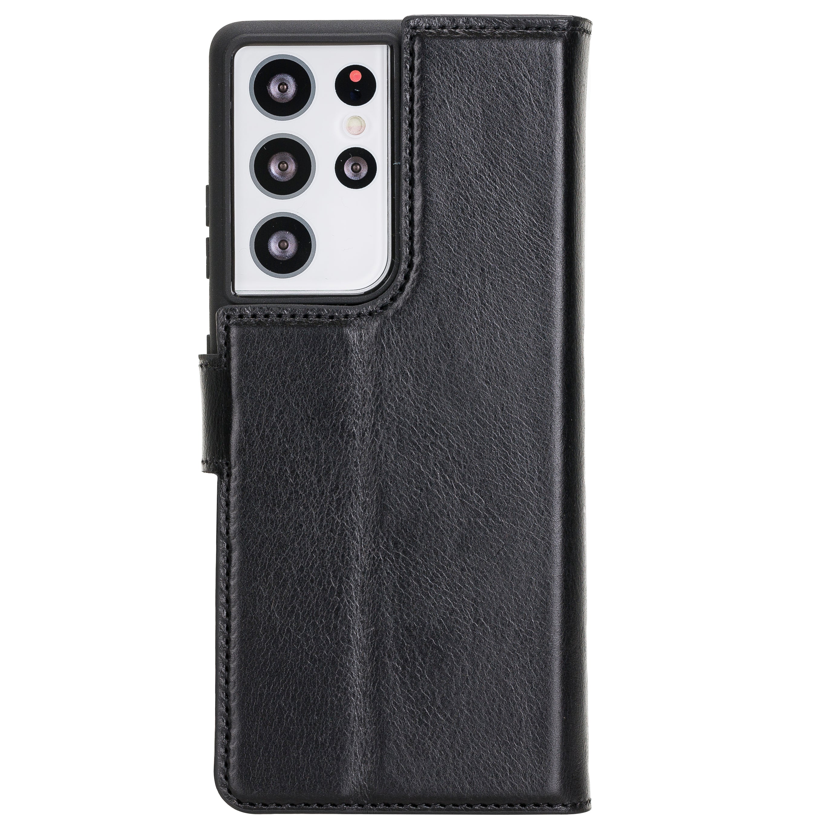 LupinnyLeather Magnetic Detachable Leather Wallet Case for Samsung Galaxy S21 Ultra (Black) 4