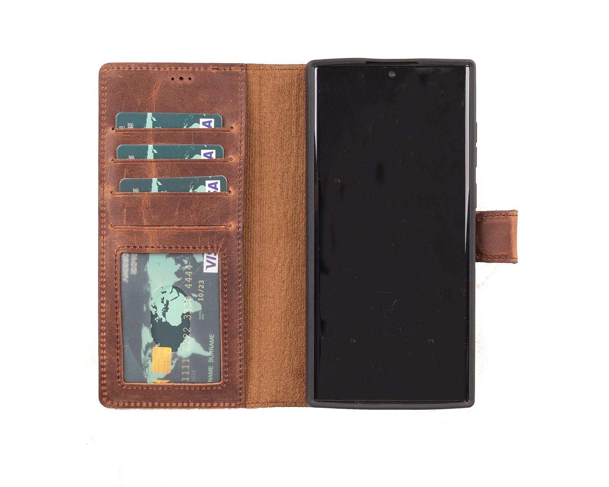 Samsung S22 Ultra Magnetic Leather Wallet Case - Magnetic Wallet