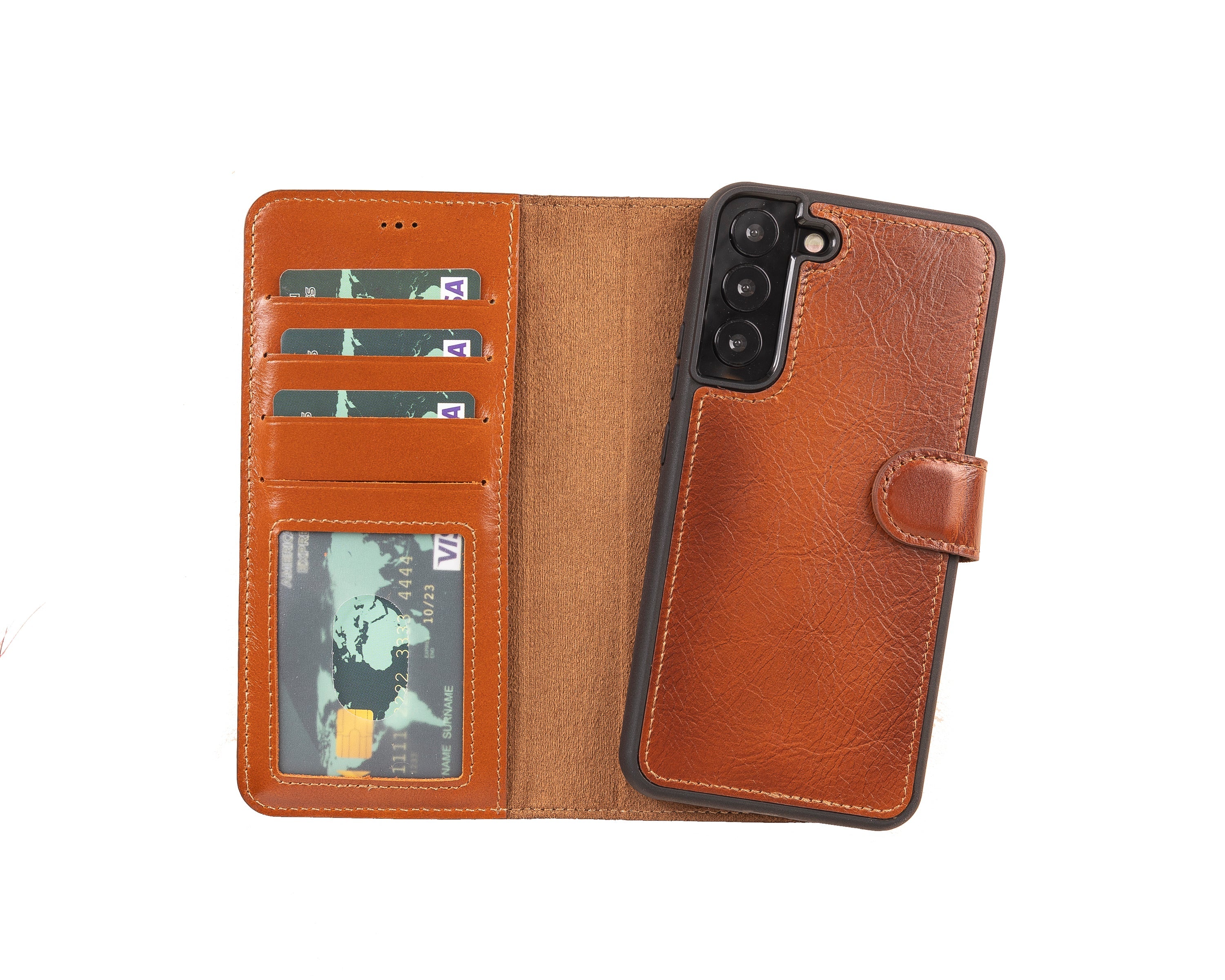 LupinnyLeather Magnetic Detachable Leather Wallet Case for Samsung Galaxy S22 Plus 1