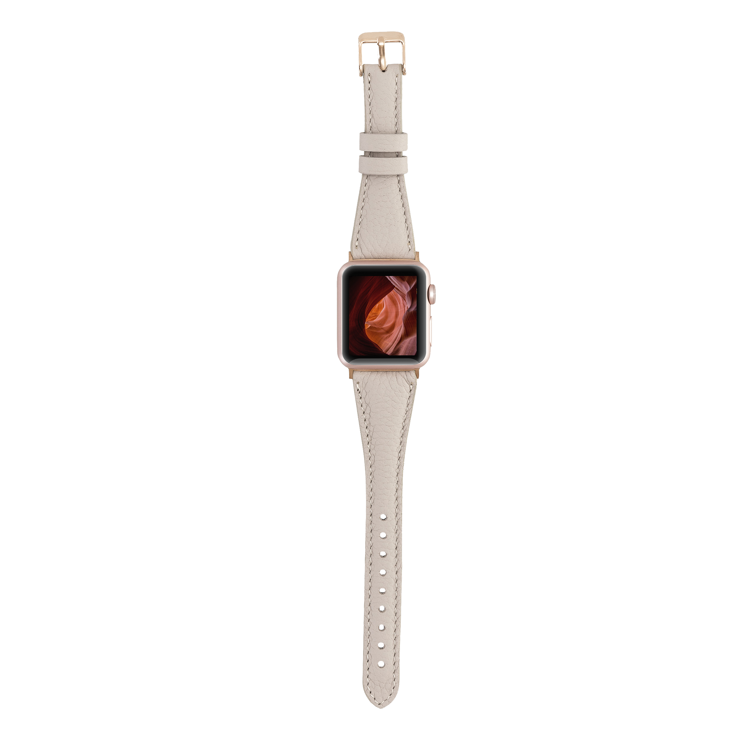 LupinnyLeather Beige Leather Watch Band for Apple Watch and Fitbit Versa 3 2 1 Watch Band 7