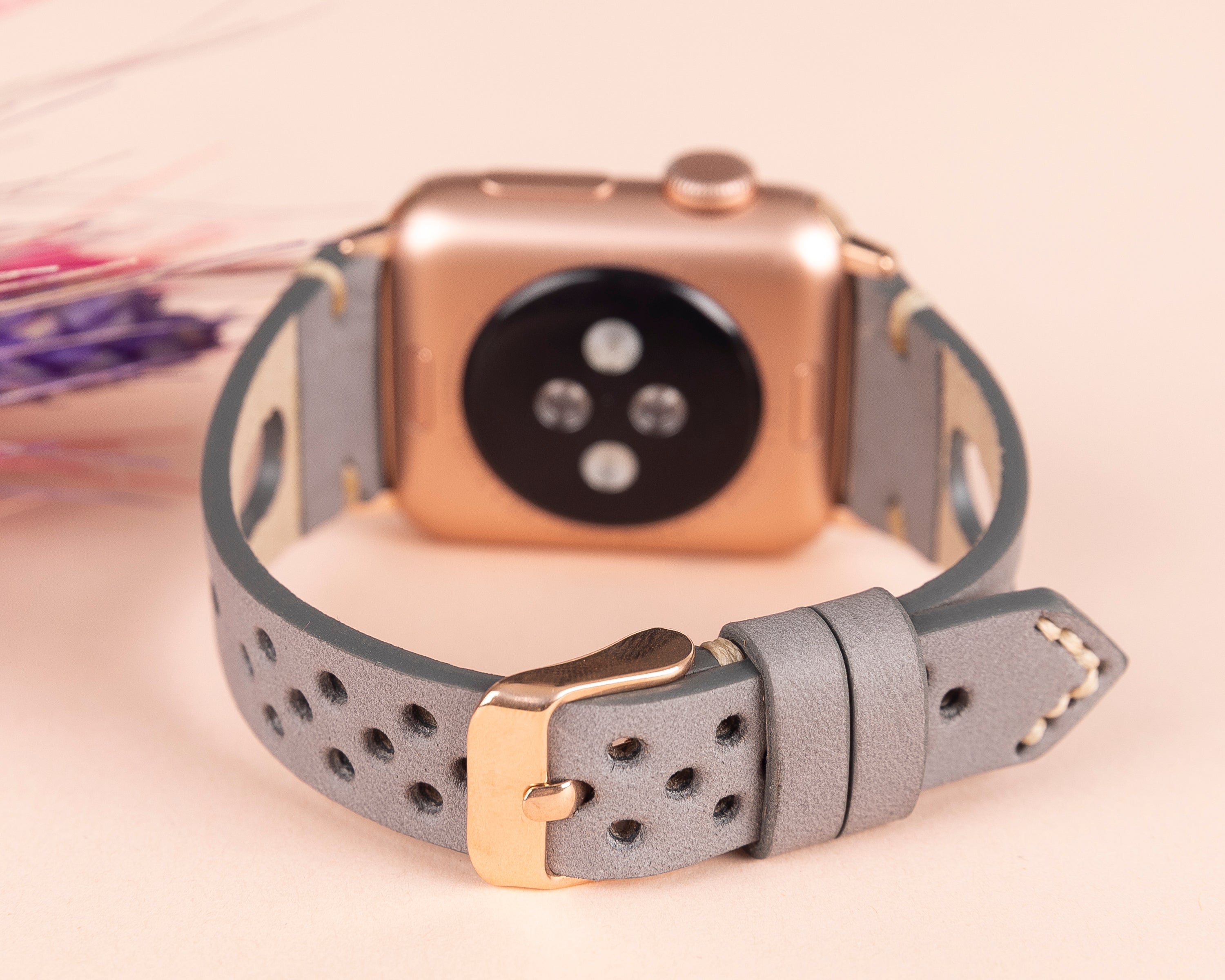 LupinnyLeather Quinn Watch Band for Apple Watch & Fitbit Versa/Sense (Brown) 10