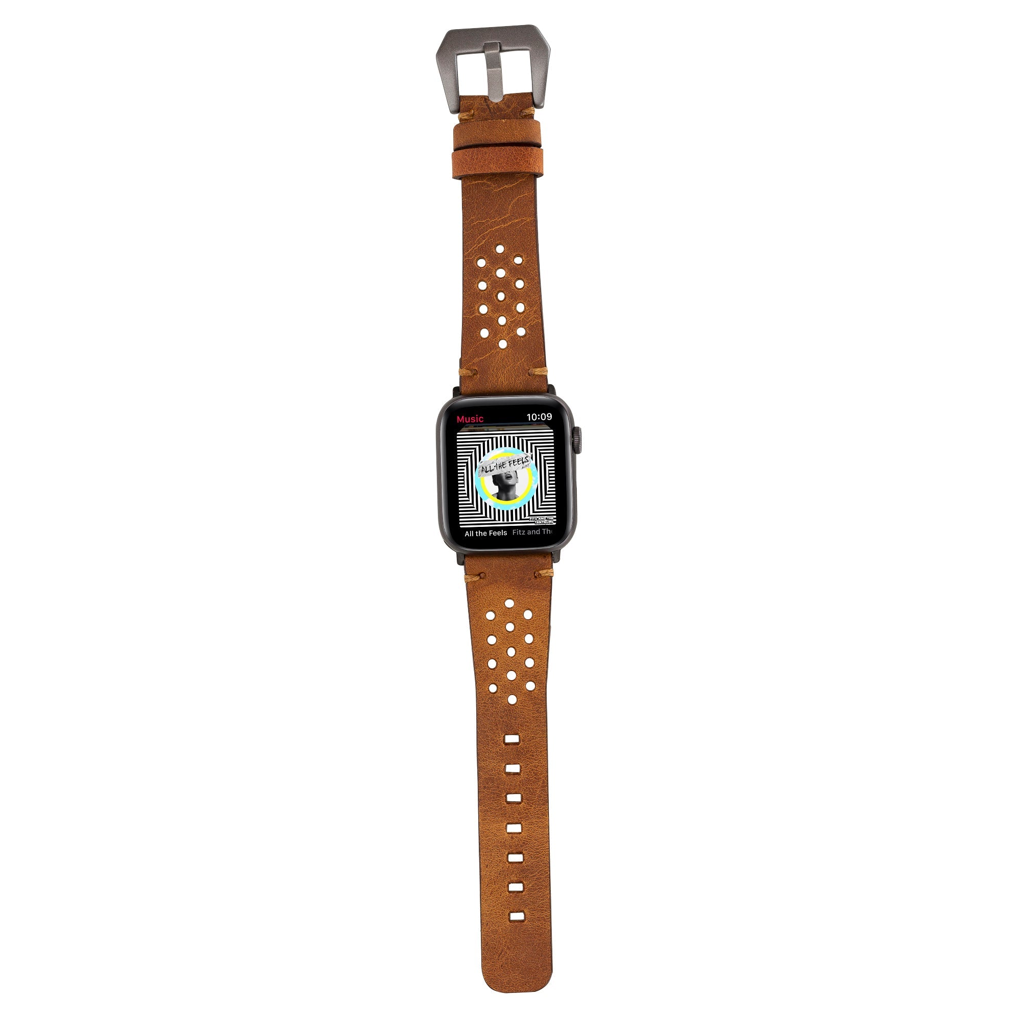 LupinnyLeather Leeds Watch Band for Apple Watch Series and Fitbit/Sense 5