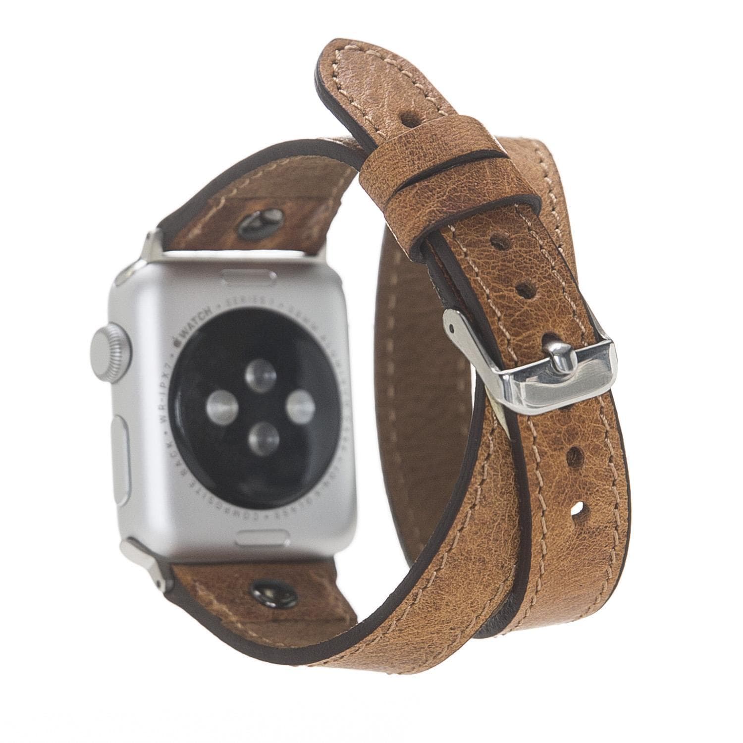 B2B - Leather Apple Watch Bands - DTS Double Tour Slim Hector Gold Trok Style VERGİTAL TABA Bouletta B2B