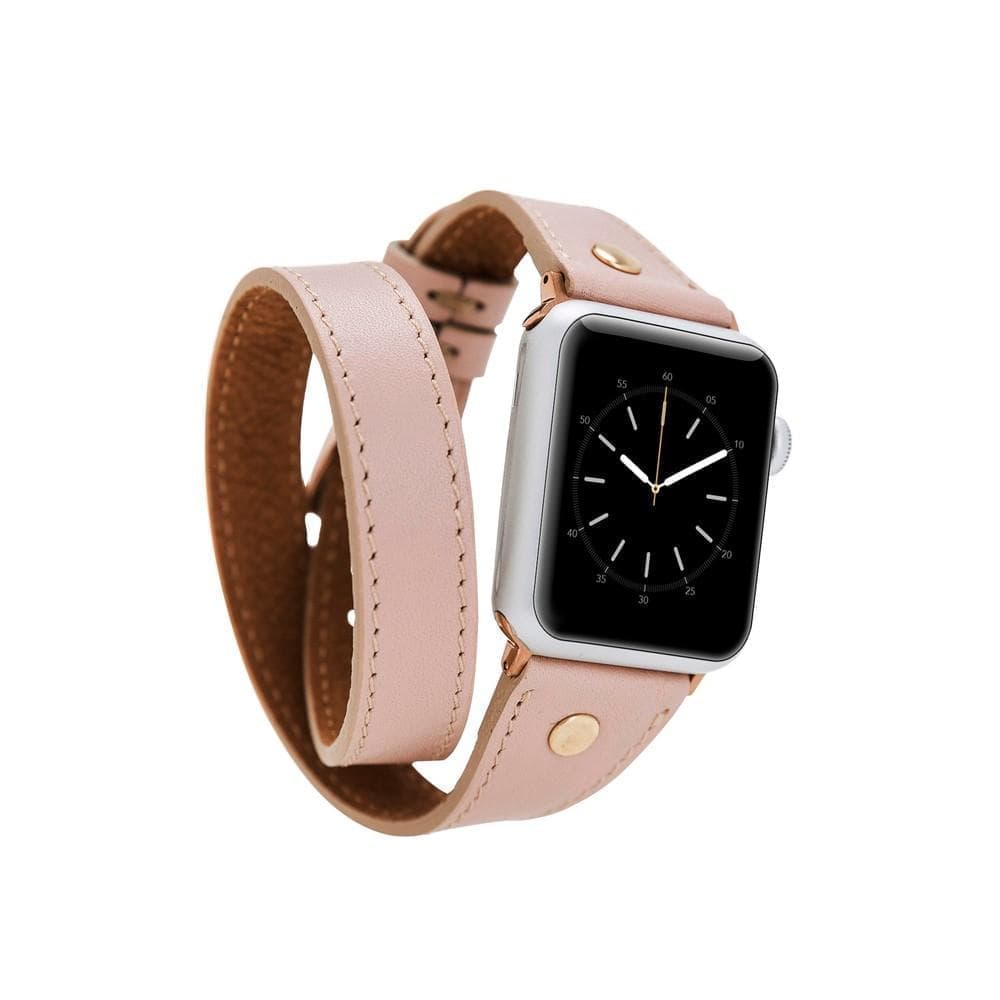 B2B - Leather Apple Watch Bands - DTS Double Tour Slim Hector Gold Trok Style NU1 Bouletta B2B