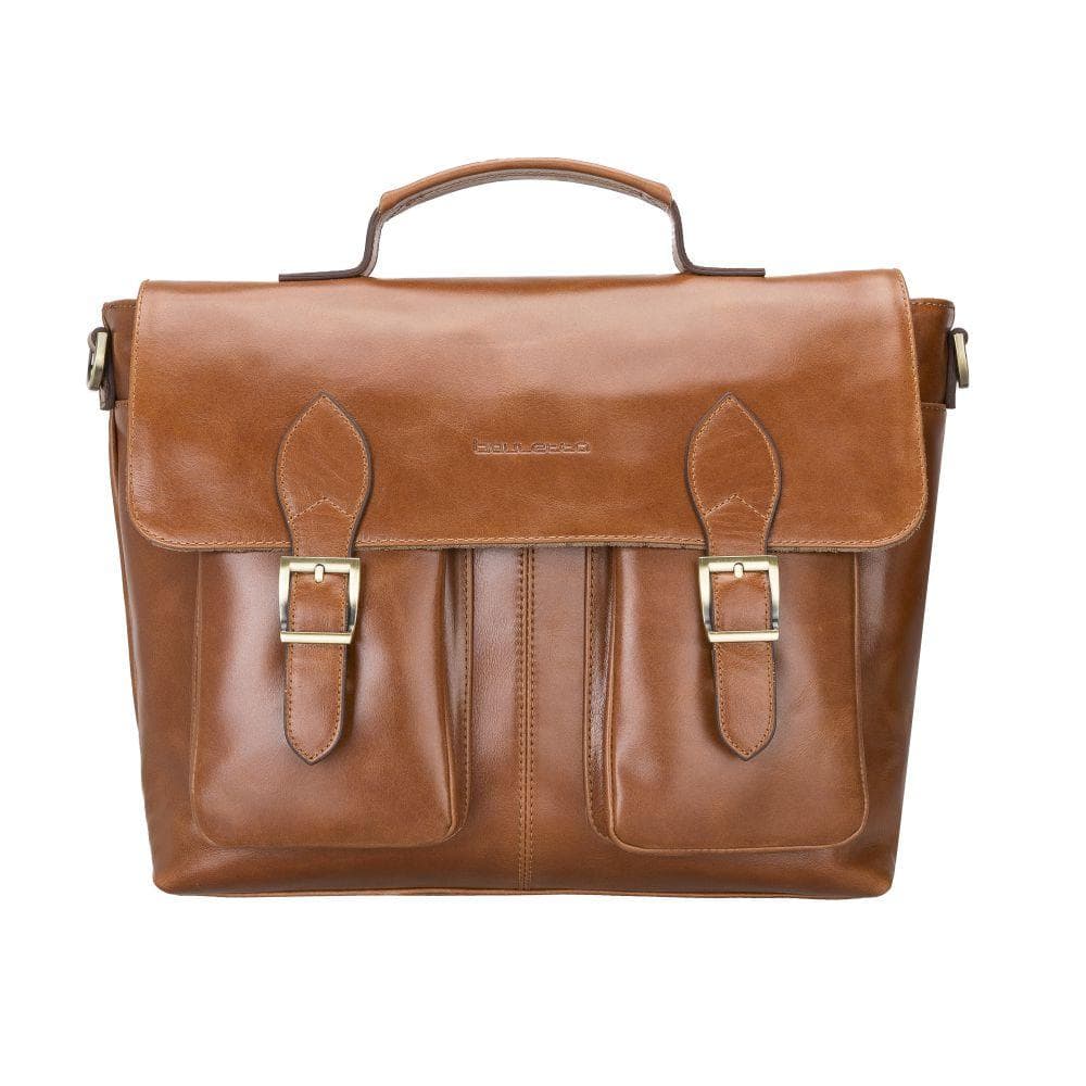 Olympus Leather Briefcase 13" Rustic Tan Bouletta Shop