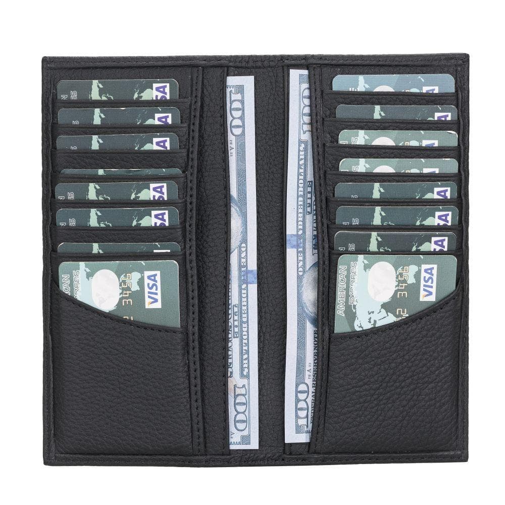 Beartriz Leather Credit Card Holder - Wallet Type Floater Black Bouletta Shop