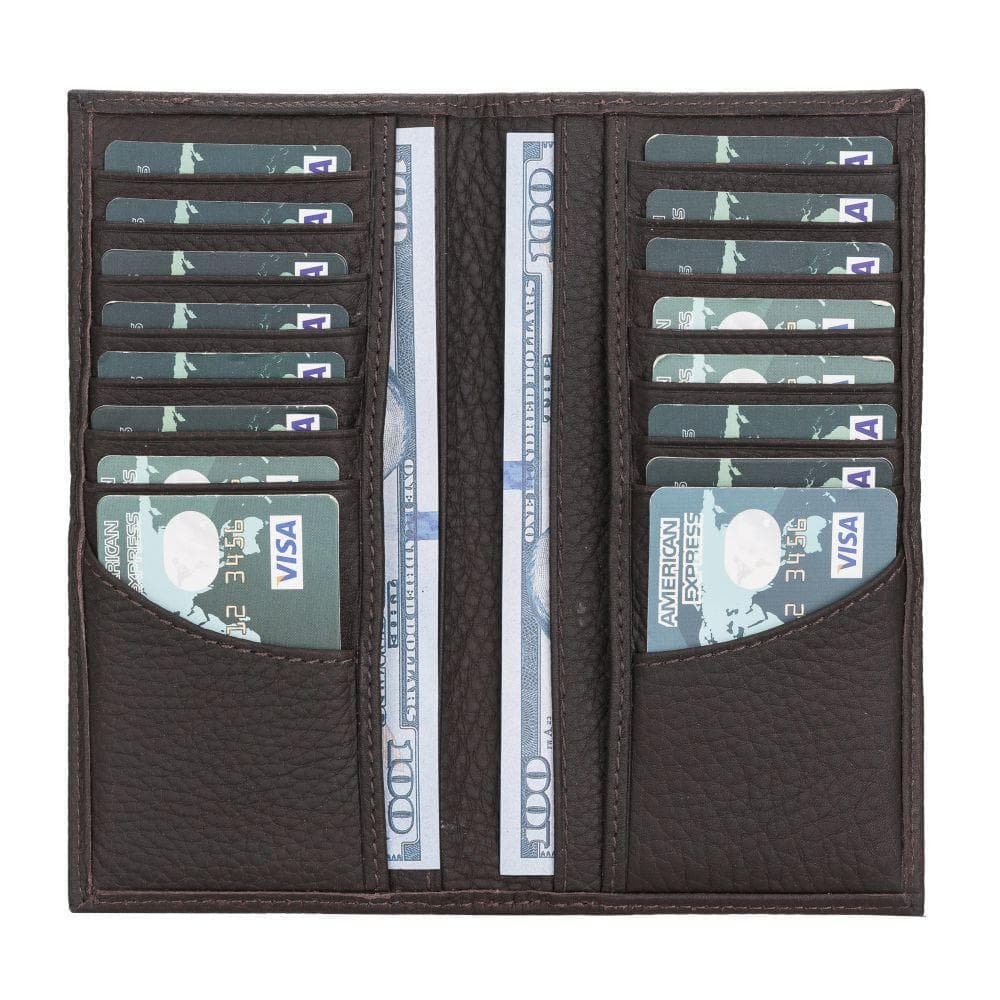 Beartriz Leather Credit Card Holder - Wallet Type Floater Brown Bouletta Shop