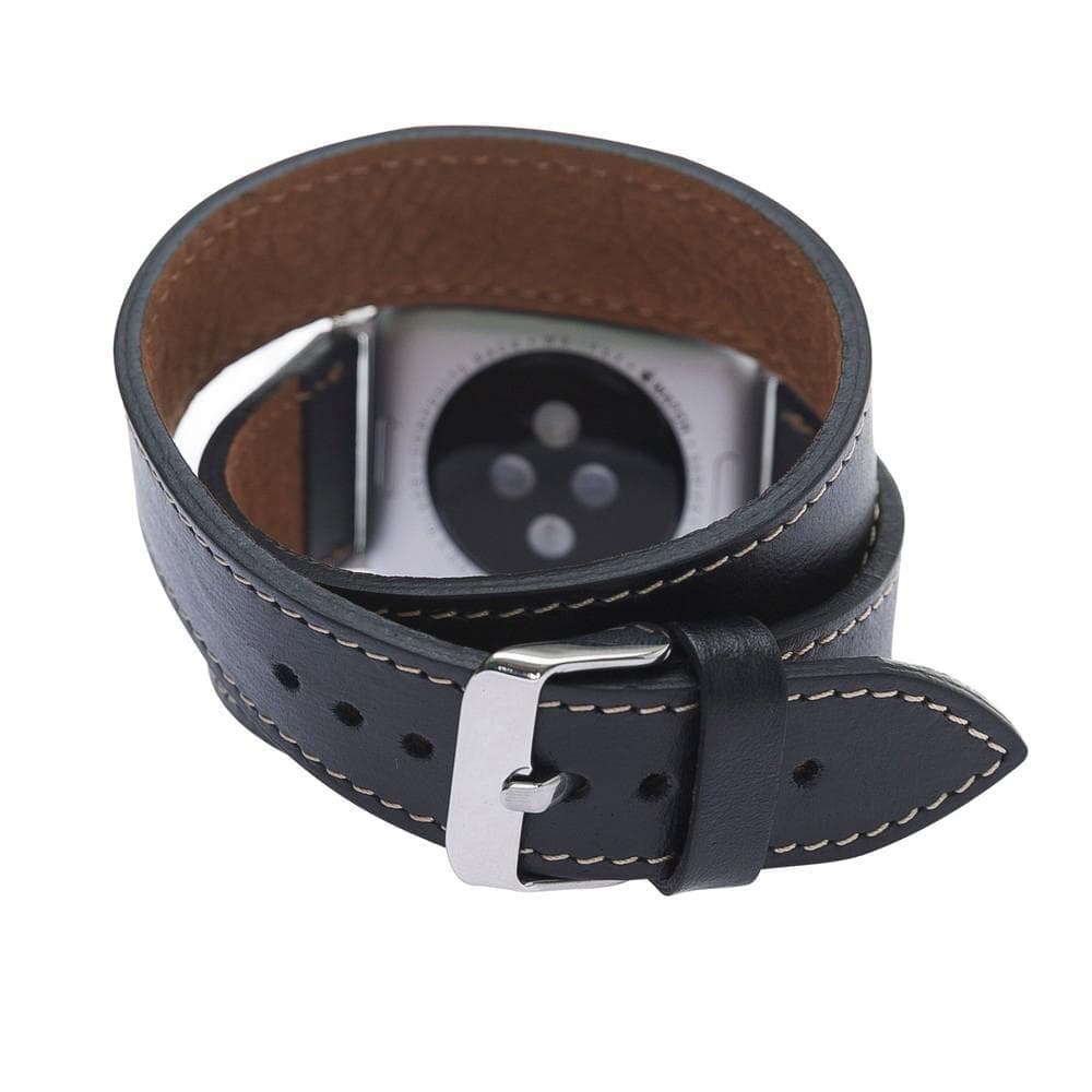 LupinnyLeather Double Leather Watch Band for Apple Watch Band 6