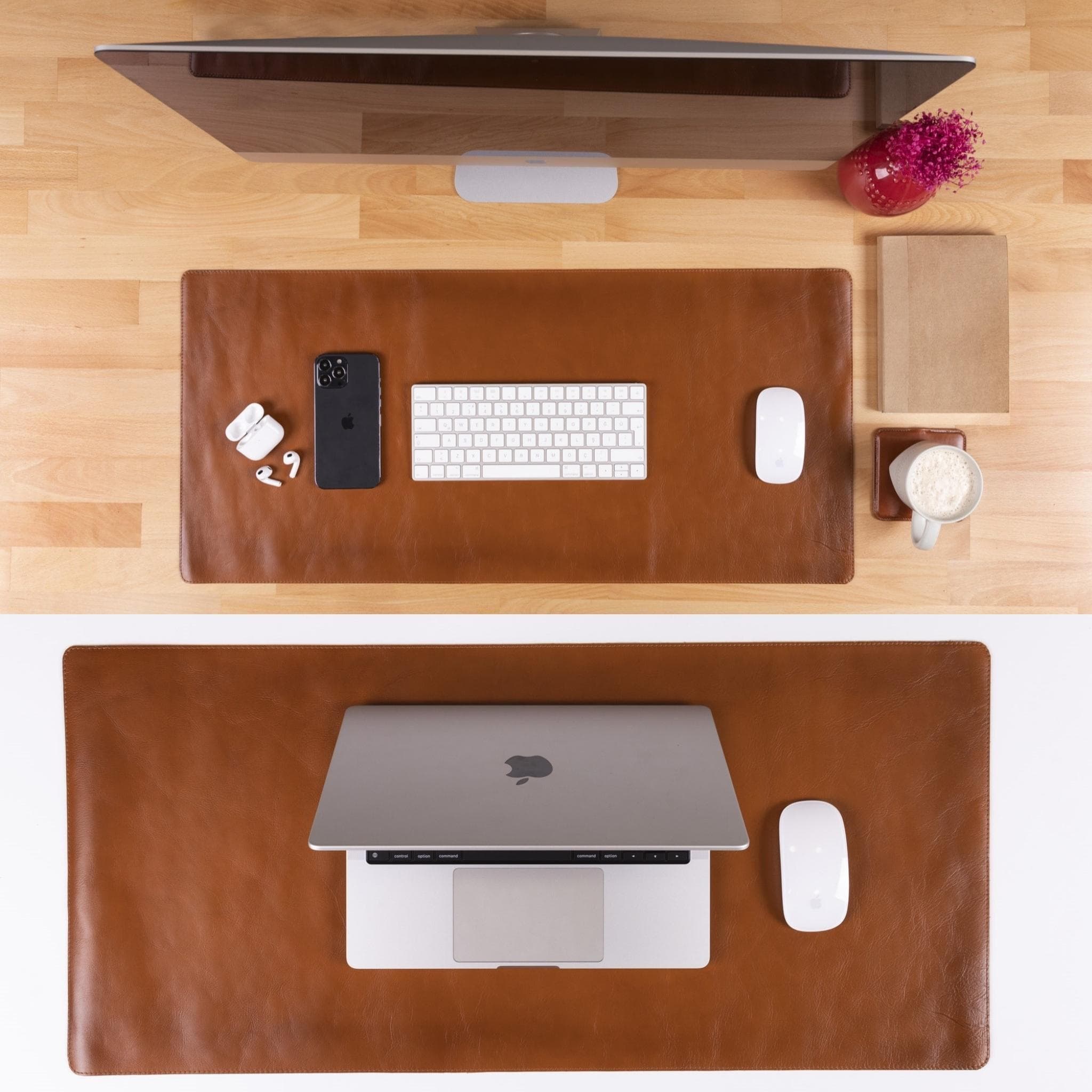 Customizable Full Grain Leather Desk Mat Bouletta LTD